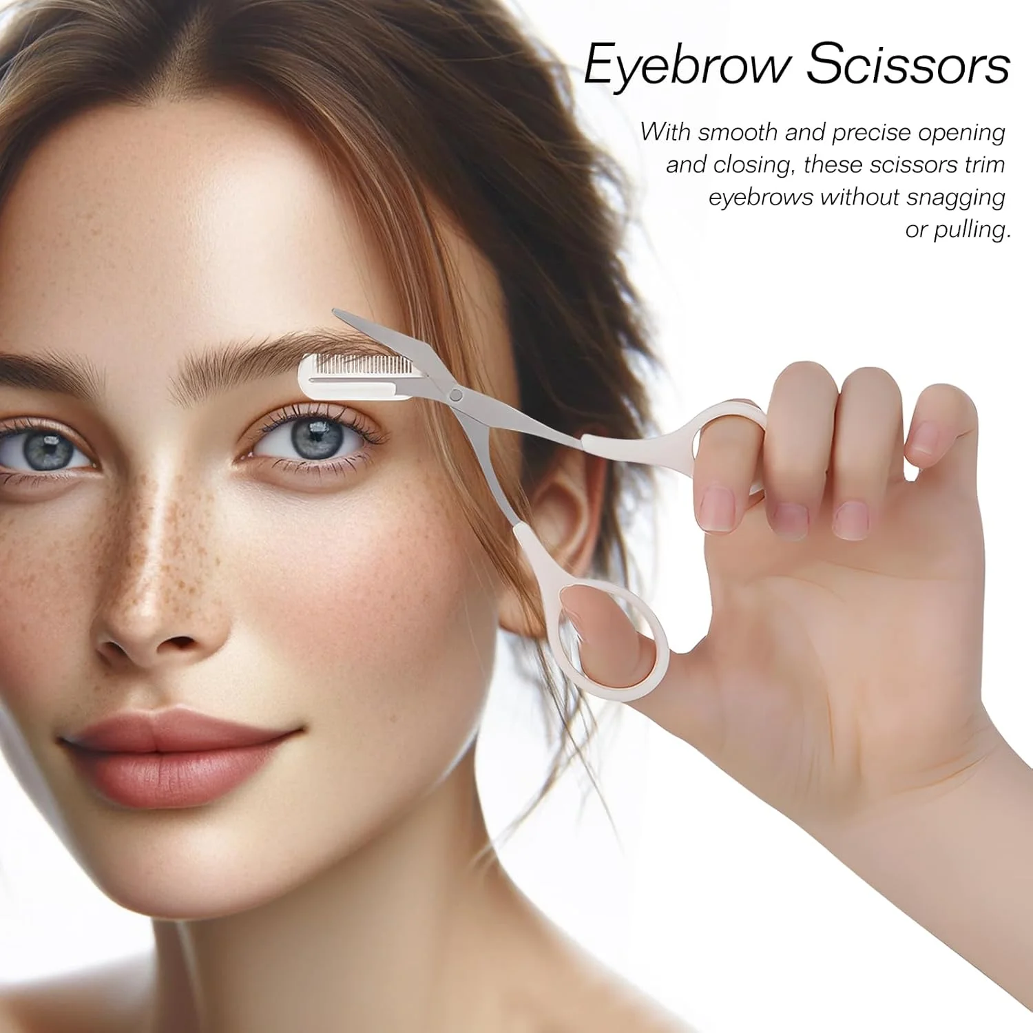 ست قیچی و موچین ابرو حرفه ای 6 تکه با شانه کوچک - قیچی های استیل ضد زنگ، اصلاح کننده، اپیلاتور، موبر و کاتر اصلاح ابرو (سفید+بنفش+صورتی) ست قیچی و موچین ابرو حرفه ای 6 تکه با شانه کوچک - قیچی های استیل ضد زنگ، اصلاح کننده، اپیلاتور، موبر و کاتر اصلاح ابرو (سفید+بنفش+صورتی)