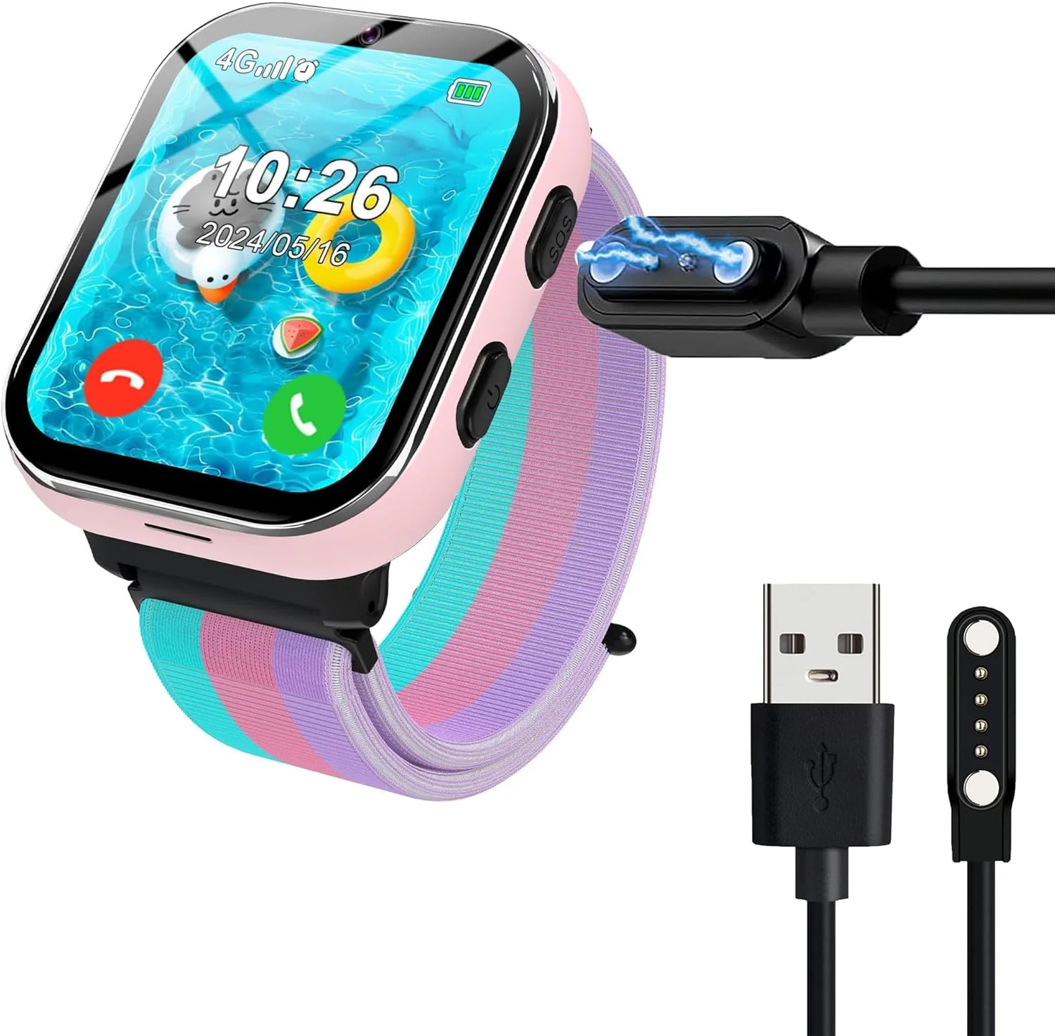 Lamshaw Compatible with AYATAHA Smart Watch Charger, 4 pins Magnetic USB Charging Cable Replacement Charger Compatible for AYATAHA LT49 Kids Smartwatch (White, for AYATAHA LT49 kid watch) Lamshaw Compatible with AYATAHA Smart Watch Charger, 4 pins Magnetic USB Charging Cable Replacement Charger Compatible for AYATAHA LT49 Kids Smartwatch (White, for AYATAHA LT49 kid watch)