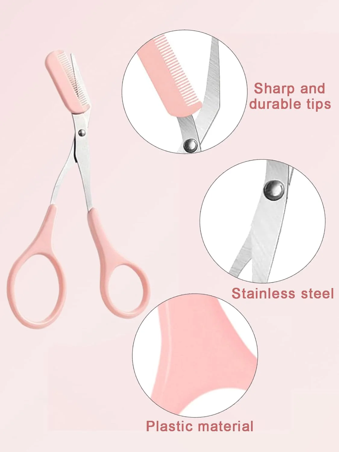 6PCS Eyebrow Trimmer Set - Stainless Steel Curved Razor, Scissors with Comb - Precision Beauty Tool for Men and Women - Easy Hair Removal - Suitable for All Skin Types 6PCS Eyebrow Trimmer Set - Stainless Steel Curved Razor, Scissors with Comb - Precision Beauty Tool for Men and Women - Easy Hair Removal - Suitable for All Skin Types