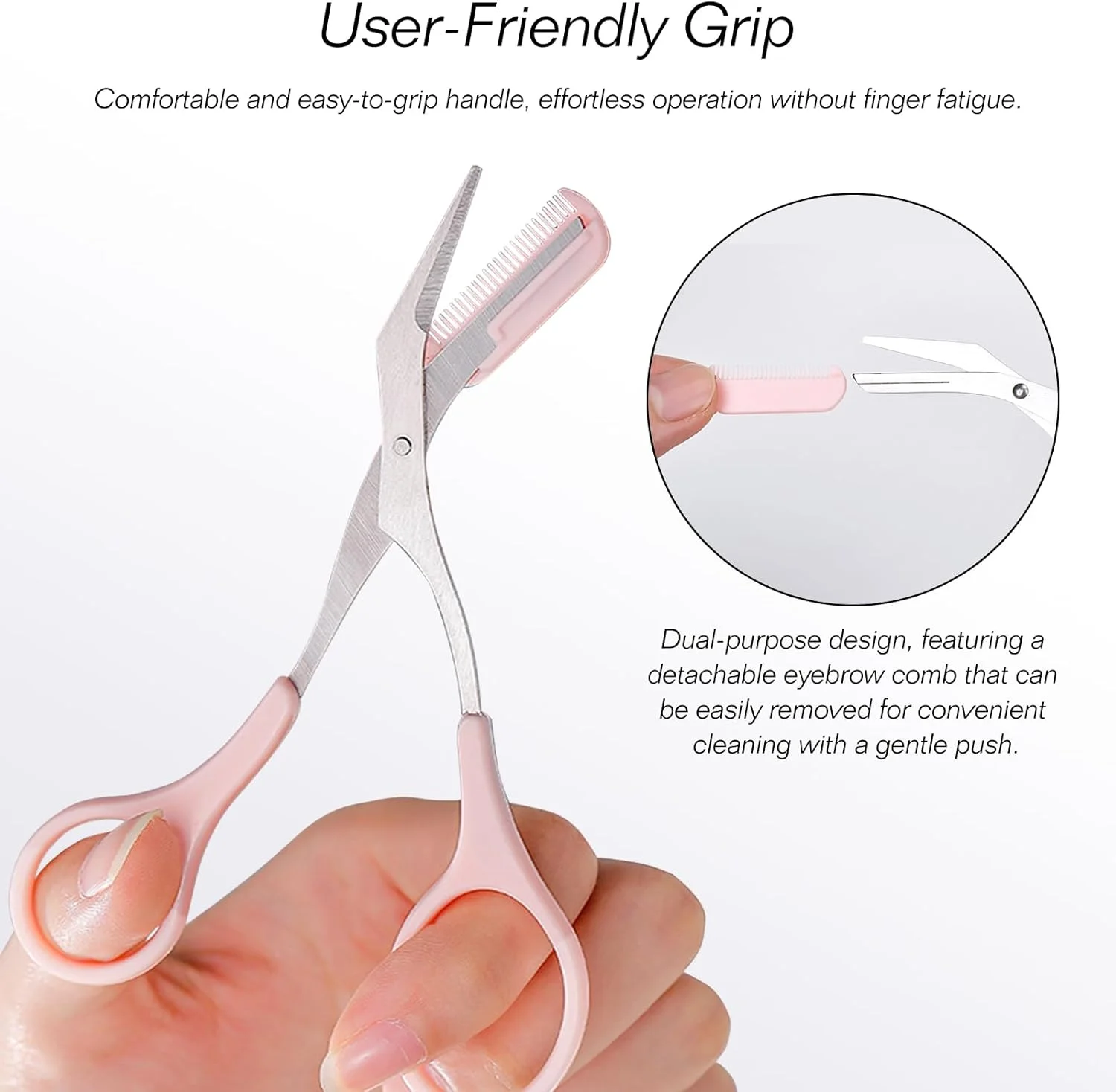 ست قیچی و موچین ابرو حرفه ای 6 تکه با شانه کوچک - قیچی های استیل ضد زنگ، اصلاح کننده، اپیلاتور، موبر و کاتر اصلاح ابرو (سفید+بنفش+صورتی) ست قیچی و موچین ابرو حرفه ای 6 تکه با شانه کوچک - قیچی های استیل ضد زنگ، اصلاح کننده، اپیلاتور، موبر و کاتر اصلاح ابرو (سفید+بنفش+صورتی)