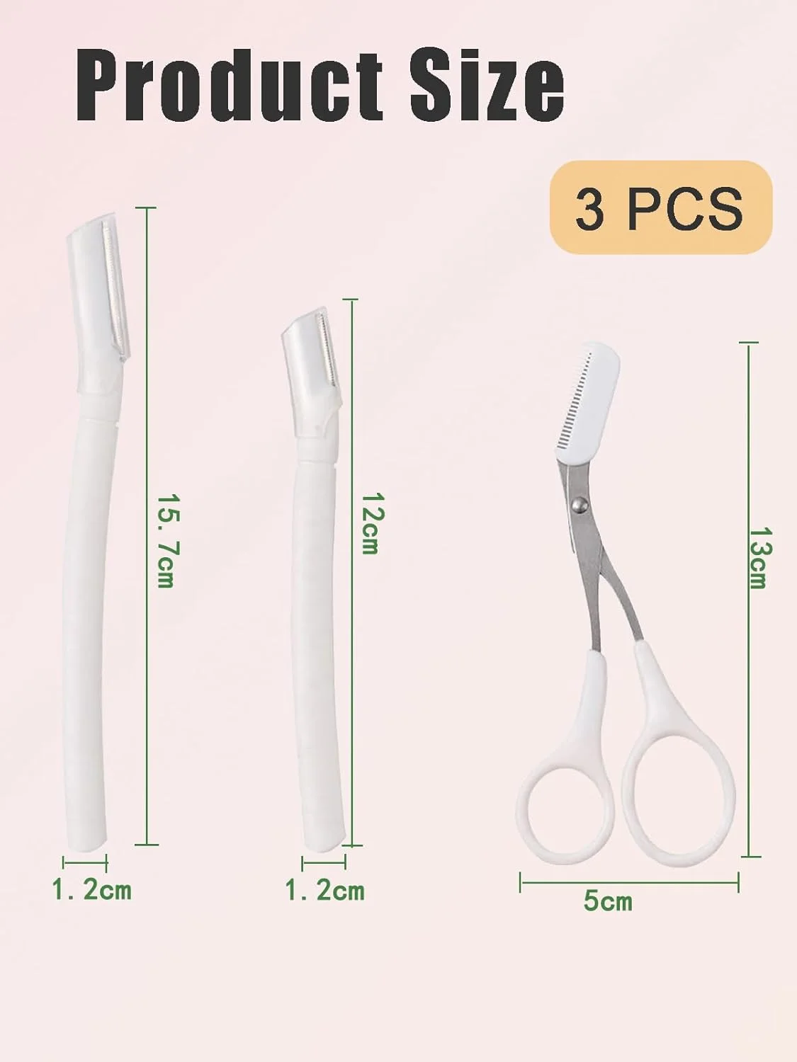 ست قیچی و شانه ابرو 3 عددی - کیت حرفه ای اصلاح ابرو با تیغ - ابزار کوچک ضد لغزش برای فرم دادن به ابرو برای زنان و مردان - ابزار زیبایی برای رفع مو (سفید) ست قیچی و شانه ابرو 3 عددی - کیت حرفه ای اصلاح ابرو با تیغ - ابزار کوچک ضد لغزش برای فرم دادن به ابرو برای زنان و مردان - ابزار زیبایی برای رفع مو (سفید)