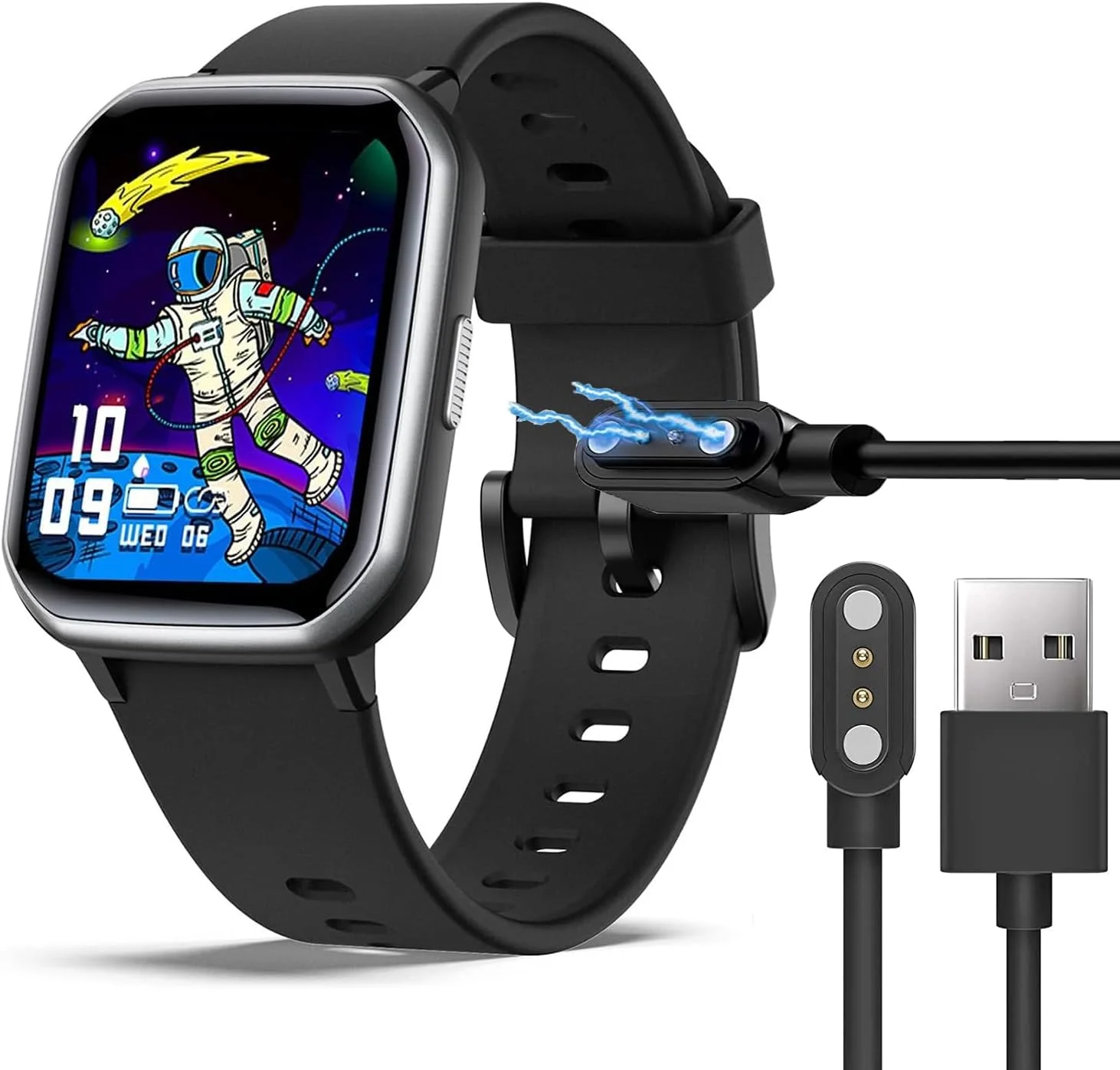 شارژر سازگار Lamshaw با ساعت هوشمند کودکانه Mgaolo، کابل شارژ مغناطیسی USB جایگزین سازگار با ساعت هوشمند کودکانه Mgaolo H97 PRO - 1.5 اینچ (مشکی)