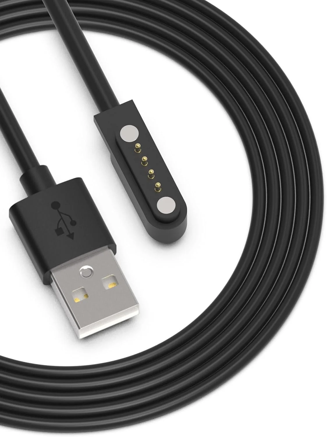 شارژر مغناطیسی 7.62 میلی‌متری Haiyistar برای ساعت هوشمند، کابل شارژ USB چهار پین یونیورسال 5 وات، لوازم جانبی شارژ ساعت فاصله 7.62 میلی‌متر بین پورت‌ها