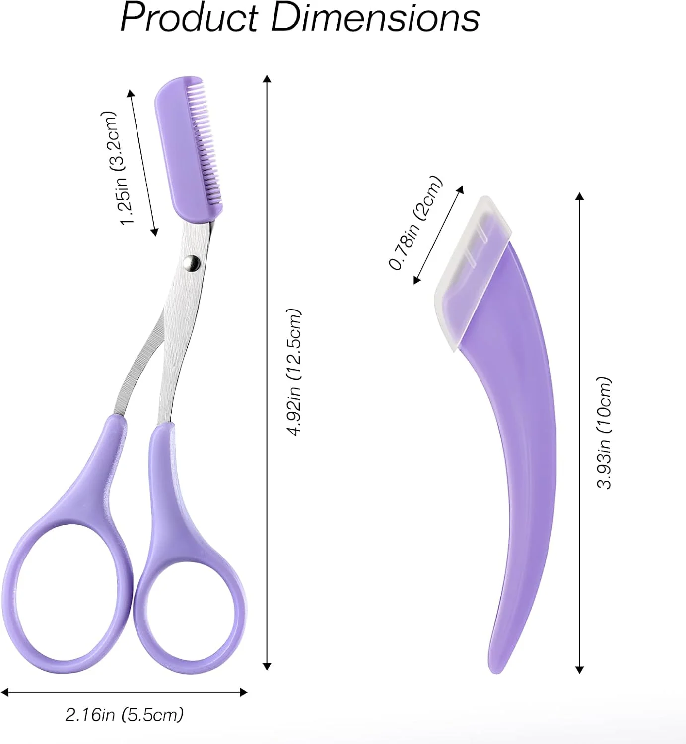 ست قیچی و موچین ابرو حرفه ای 6 تکه با شانه کوچک - قیچی های استیل ضد زنگ، اصلاح کننده، اپیلاتور، موبر و کاتر اصلاح ابرو (سفید+بنفش+صورتی) ست قیچی و موچین ابرو حرفه ای 6 تکه با شانه کوچک - قیچی های استیل ضد زنگ، اصلاح کننده، اپیلاتور، موبر و کاتر اصلاح ابرو (سفید+بنفش+صورتی)