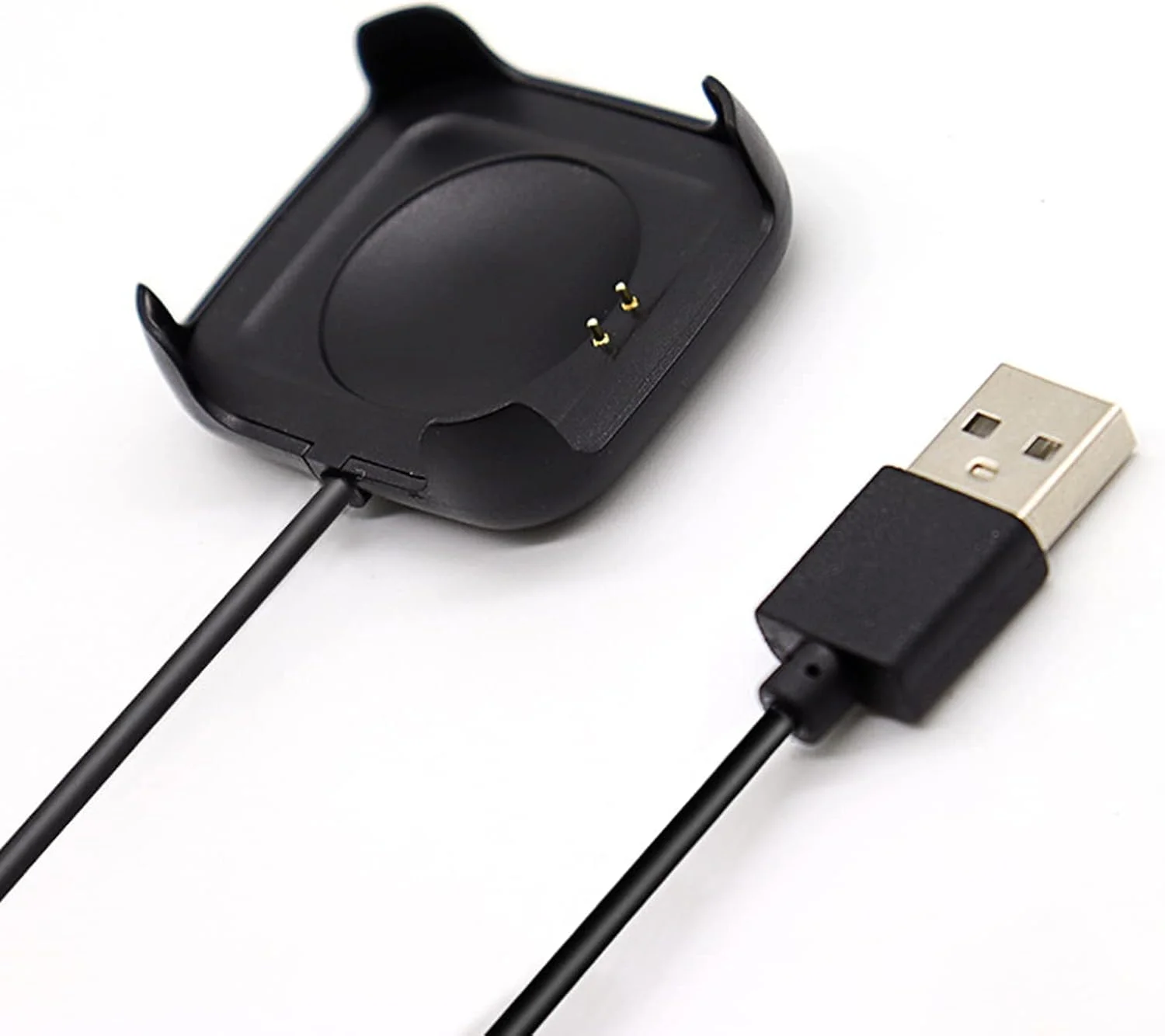 شارژر ساعت هوشمند Lamshaw HW22، کابل شارژ USB 2 پین-4 میلی‌متری جایگزین برای HW22 (بسته 2 عددی - مشکی+مشکی)