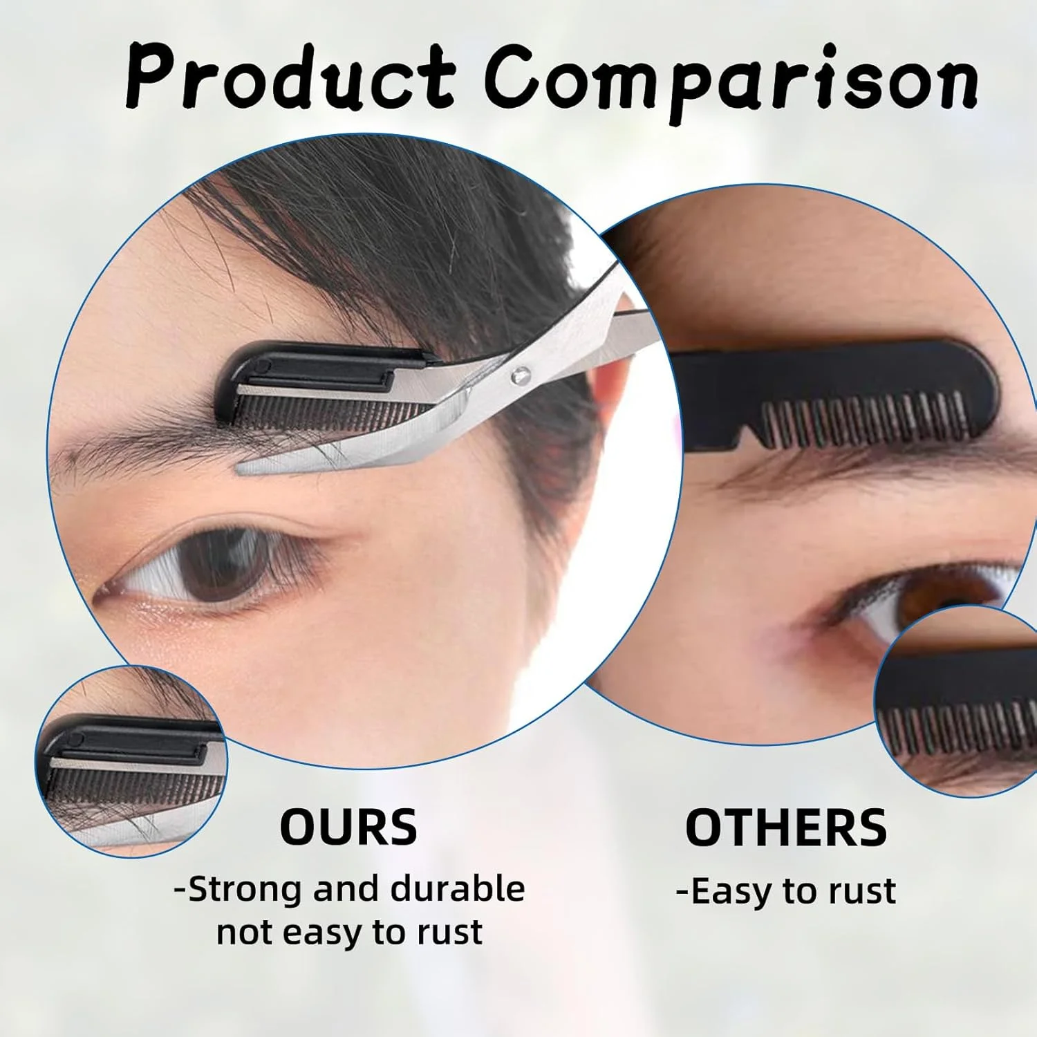 ست قیچی ابرو 3 تکه برای آقایان و بانوان، موچین ابرو استیل ضد زنگ ست قیچی ابرو 3 تکه برای آقایان و بانوان، موچین ابرو استیل ضد زنگ