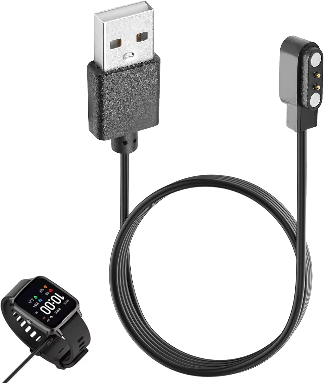 شارژر مغناطیسی ساعت هوشمند SMCEHEYA سازگار با YAMAY SW023 Willful SW021 SW025 Letsfit ID206 ID205L ID205U ID205S ID216 Umidigi Uwatch 3S 3 2S 2 - شارژر مغناطیسی 2 پین ساعت هوشمند