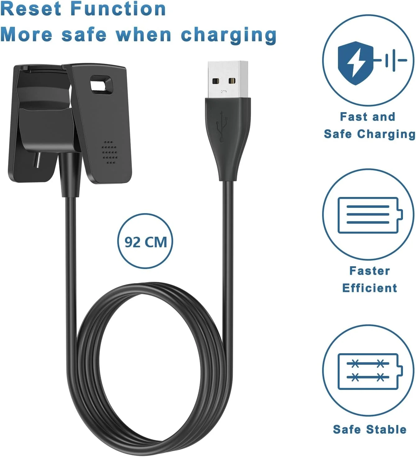 کابل شارژر ساعت هوشمند برای فیت بیت شارژ 2 (فقط)، 90 سانتی متر کابل شارژ جایگزین فیت بیت شارژ 2 سازگار با ردیاب تناسب اندام فیت بیت شارژ 2 (USB A_92cm) کابل شارژر ساعت هوشمند برای فیت بیت شارژ 2 (فقط)، 90 سانتی متر کابل شارژ جایگزین فیت بیت شارژ 2 سازگار با ردیاب تناسب اندام فیت بیت شارژ 2 (USB A_92cm)