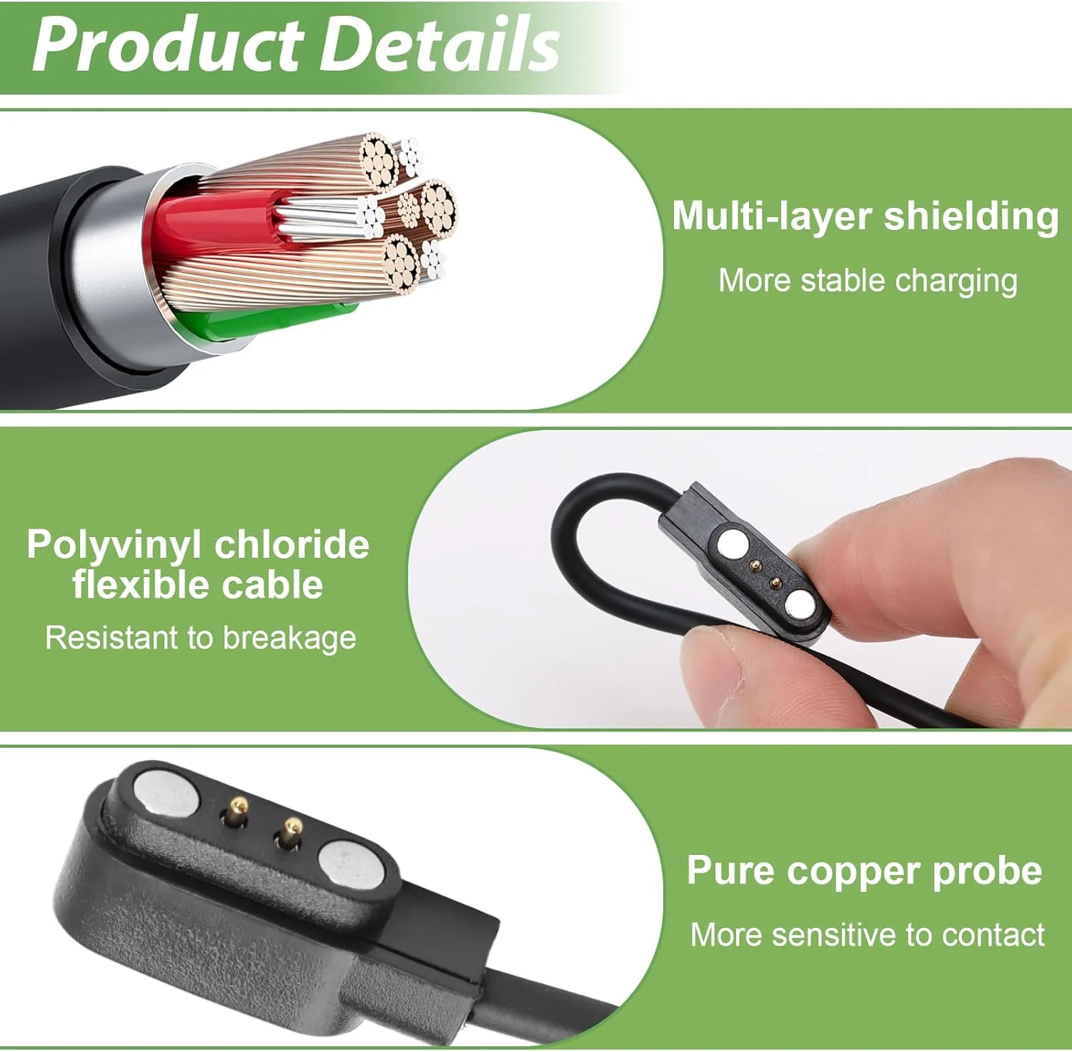 شارژر مغناطیسی ساعت هوشمند SMCEHEYA سازگار با YAMAY SW023 Willful SW021 SW025 Letsfit ID206 ID205L ID205U ID205S ID216 Umidigi Uwatch 3S 3 2S 2 - شارژر مغناطیسی 2 پین ساعت هوشمند شارژر مغناطیسی ساعت هوشمند SMCEHEYA سازگار با YAMAY SW023 Willful SW021 SW025 Letsfit ID206 ID205L ID205U ID205S ID216 Umidigi Uwatch 3S 3 2S 2 - شارژر مغناطیسی 2 پین ساعت هوشمند