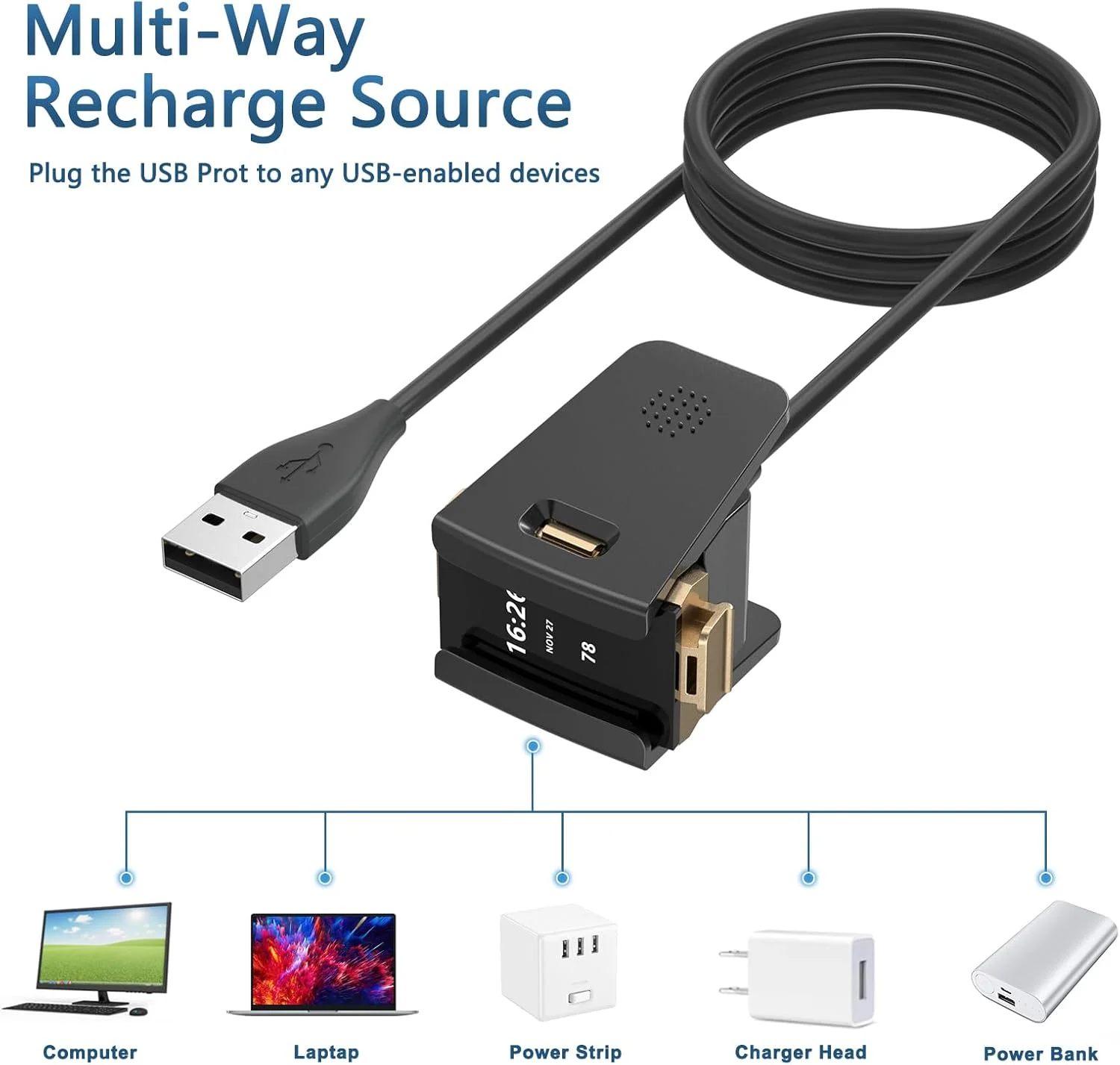 کابل شارژر ساعت هوشمند برای فیت بیت شارژ 2 (فقط)، 90 سانتی متر کابل شارژ جایگزین فیت بیت شارژ 2 سازگار با ردیاب تناسب اندام فیت بیت شارژ 2 (USB A_92cm) کابل شارژر ساعت هوشمند برای فیت بیت شارژ 2 (فقط)، 90 سانتی متر کابل شارژ جایگزین فیت بیت شارژ 2 سازگار با ردیاب تناسب اندام فیت بیت شارژ 2 (USB A_92cm)