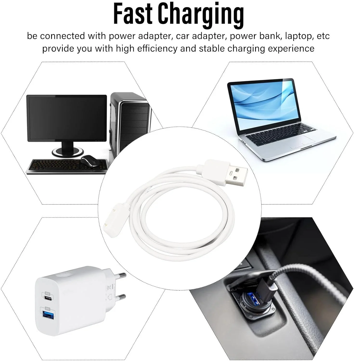 کابل شارژر ساعت هوشمند برای هواوی، کابل شارژ USB قابل حمل برای ساعت هواوی 6 7 بند 6 بند 7 بند 6 پرو برای Fit Mini Watch، Fit Watch، برای هواوی 4X 4X Pro (سفید) کابل شارژر ساعت هوشمند برای هواوی، کابل شارژ USB قابل حمل برای ساعت هواوی 6 7 بند 6 بند 7 بند 6 پرو برای Fit Mini Watch، Fit Watch، برای هواوی 4X 4X Pro (سفید)