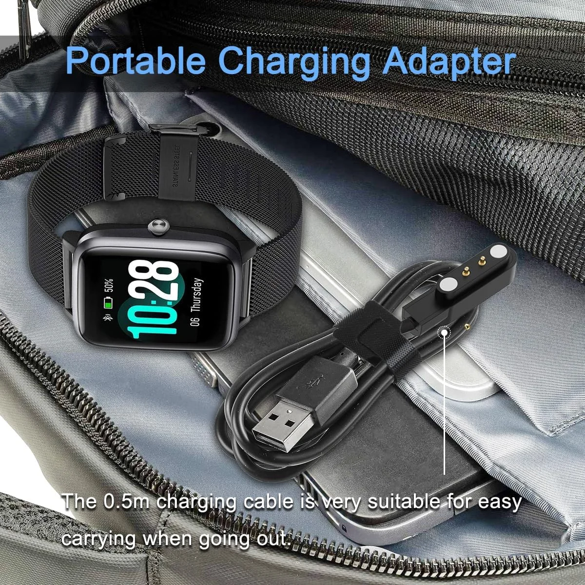 شارژر مغناطیسی Xiatiaosann برای YAMAY SW022، AGPTEK LW11، Ticwatch GTX، Xiaomi Haylou Solar LS05/RT LS05S، IMILAB KW66، کابل USB دو پین 4 میلیمتری، ساعت هوشمند 2 عددی شارژر مغناطیسی Xiatiaosann برای YAMAY SW022، AGPTEK LW11، Ticwatch GTX، Xiaomi Haylou Solar LS05/RT LS05S، IMILAB KW66، کابل USB دو پین 4 میلیمتری، ساعت هوشمند 2 عددی