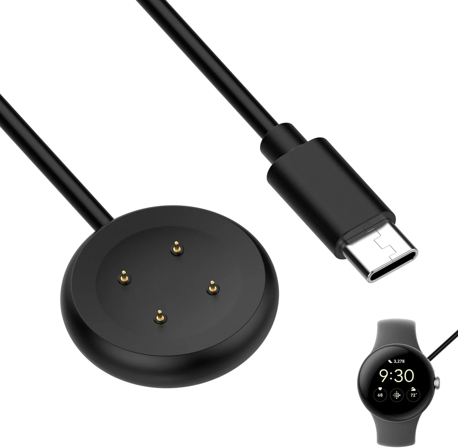 کابل شارژ ساعت T Tersely، شارژر ساعت هوشمند برای Google Pixel Watch 3/2 (45mm/41mm)، شارژر مغناطیسی 1 متری ساعت، کابل شارژ جایگزین USB Type C برای Google Pixel 3 کابل شارژ ساعت T Tersely، شارژر ساعت هوشمند برای Google Pixel Watch 3/2 (45mm/41mm)، شارژر مغناطیسی 1 متری ساعت، کابل شارژ جایگزین USB Type C برای Google Pixel 3