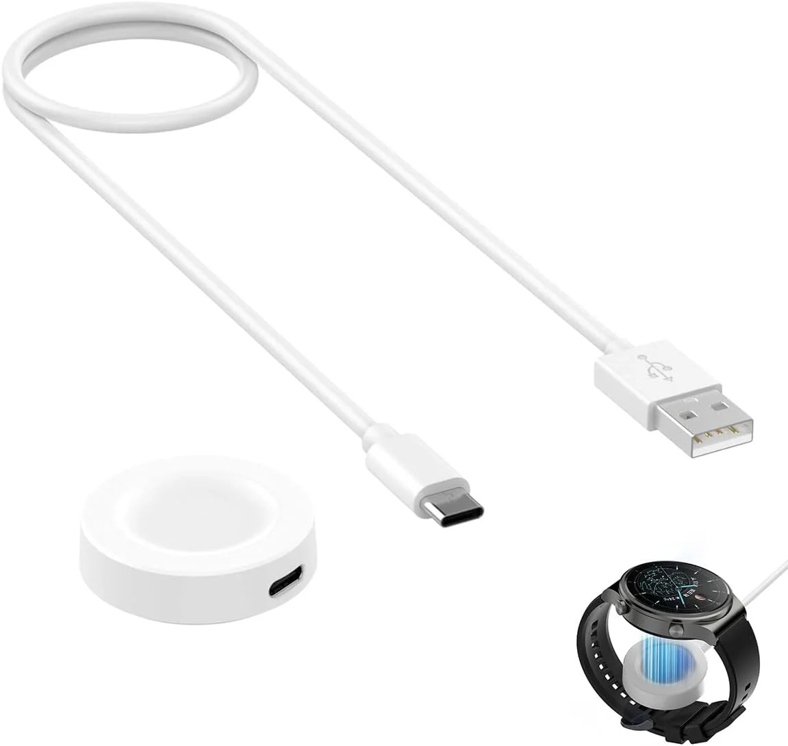 شارژر USB مغناطیسی T Tersely سازگار با ساعت هوشمند Huawei Watch GT2 Pro, GT3/4/5, GT3/4/5 Pro, D2 (سفید) شارژر USB مغناطیسی T Tersely سازگار با ساعت هوشمند Huawei Watch GT2 Pro, GT3/4/5, GT3/4/5 Pro, D2 (سفید)