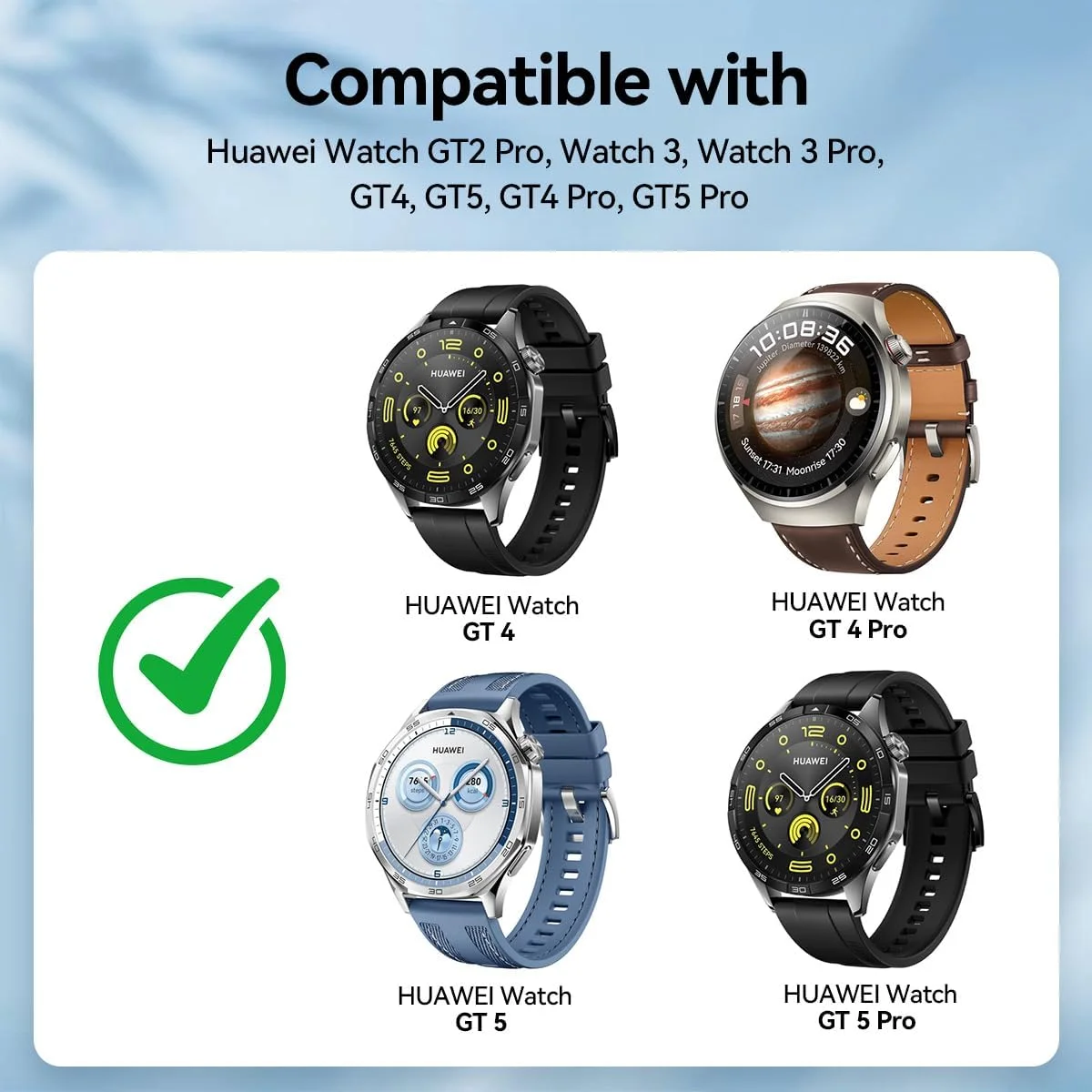 شارژر USB مغناطیسی T Tersely سازگار با ساعت هوشمند Huawei Watch GT2 Pro, GT3/4/5, GT3/4/5 Pro, D2 (سفید)