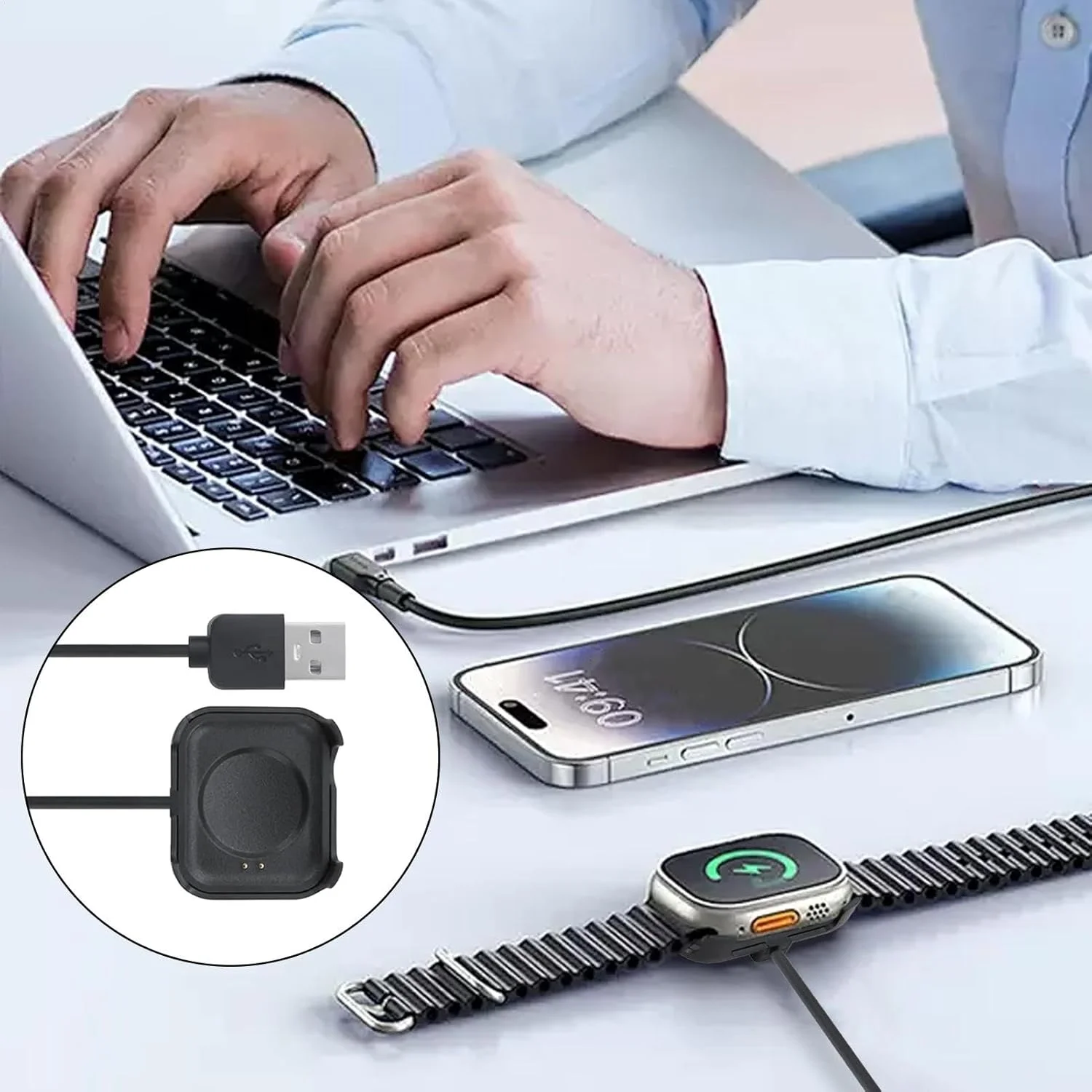 کابل شارژ ساعت، کابل سبک و سریع ساعت - کابل شارژ سریع، شارژر ایمن و پایدار، لوازم جانبی ساعت هوشمند برای میز، خانه، مسافرت کابل شارژ ساعت، کابل سبک و سریع ساعت - کابل شارژ سریع، شارژر ایمن و پایدار، لوازم جانبی ساعت هوشمند برای میز، خانه، مسافرت