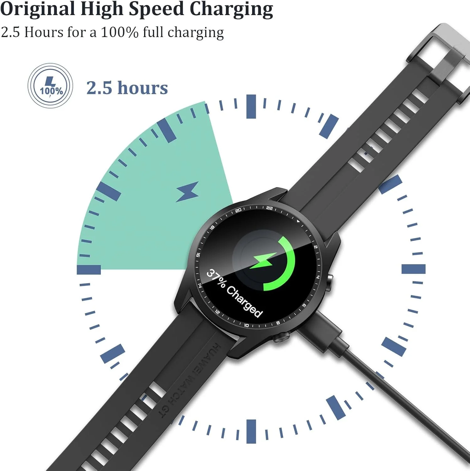 کابل شارژر ساعت هوشمند Zuooiec سازگار با Huawei Watch GT4 (46mm/41mm)، کابل شارژ USB جایگزین، شارژر مغناطیسی USB برای لوازم جانبی Huawei Watch GT3 (46mm/42mm) (80cm/2.6ft) (مشکی) کابل شارژر ساعت هوشمند Zuooiec سازگار با Huawei Watch GT4 (46mm/41mm)، کابل شارژ USB جایگزین، شارژر مغناطیسی USB برای لوازم جانبی Huawei Watch GT3 (46mm/42mm) (80cm/2.6ft) (مشکی)