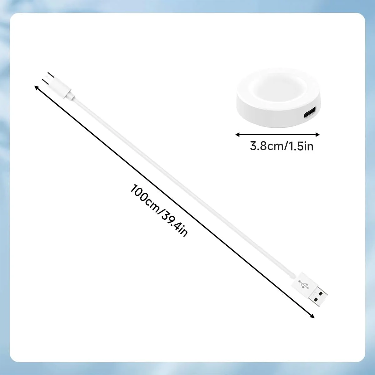 شارژر USB مغناطیسی T Tersely سازگار با ساعت هوشمند Huawei Watch GT2 Pro, GT3/4/5, GT3/4/5 Pro, D2 (سفید)