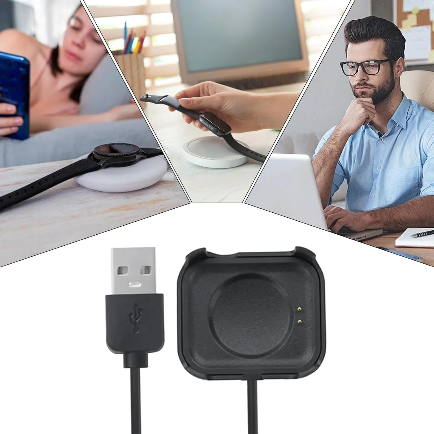 کابل شارژ ساعت، کابل سبک و سریع ساعت - کابل شارژ سریع، شارژر ایمن و پایدار، لوازم جانبی ساعت هوشمند برای میز، خانه، مسافرت کابل شارژ ساعت، کابل سبک و سریع ساعت - کابل شارژ سریع، شارژر ایمن و پایدار، لوازم جانبی ساعت هوشمند برای میز، خانه، مسافرت