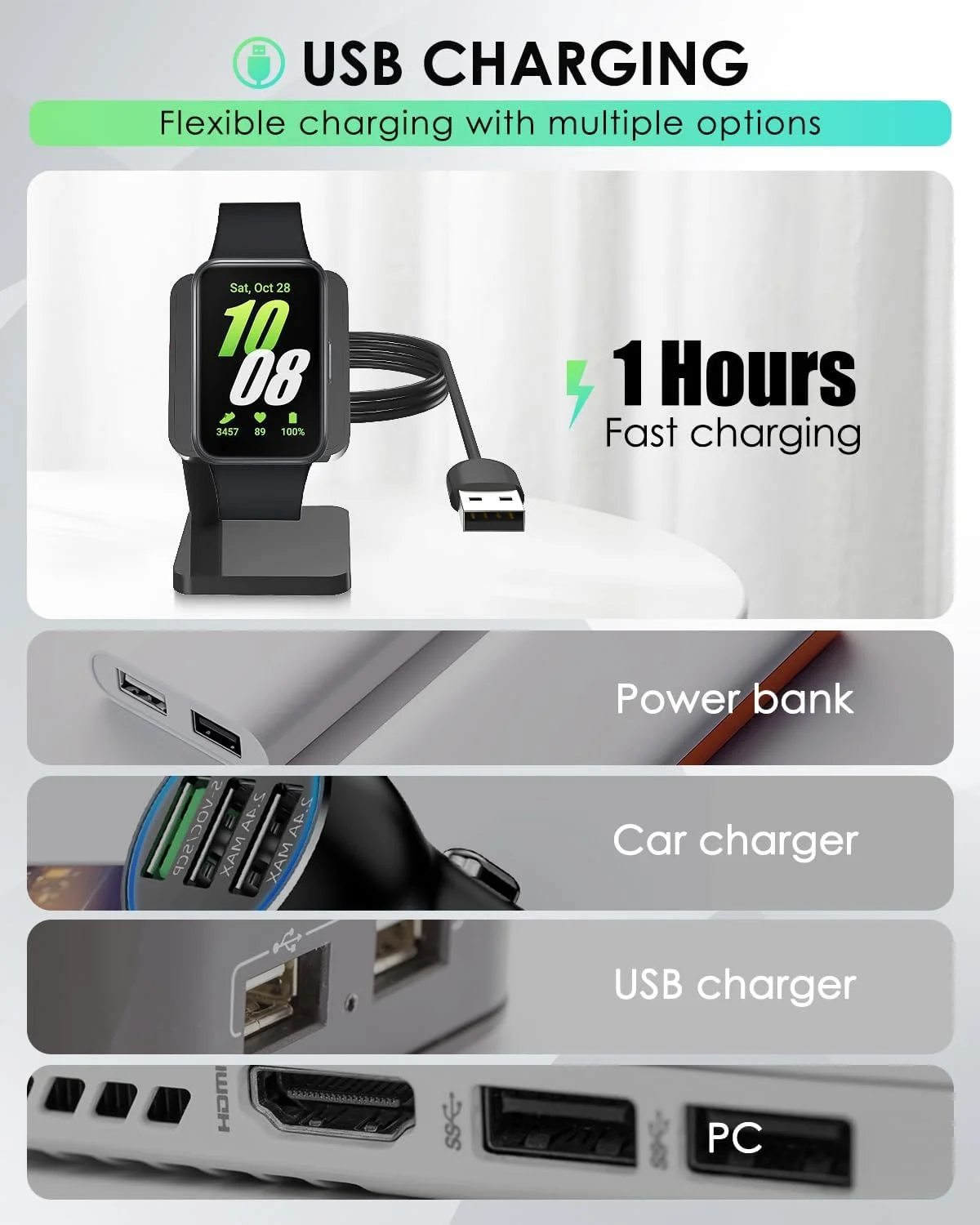 پایه شارژر ZORBES® برای Samsung Galaxy Fit 3، استند شارژ مغناطیسی، با کابل 1 متری، استند نگهدارنده شارژر رومیزی ساعت، برای ساعت هوشمند Galaxy Fit 3 پایه شارژر ZORBES® برای Samsung Galaxy Fit 3، استند شارژ مغناطیسی، با کابل 1 متری، استند نگهدارنده شارژر رومیزی ساعت، برای ساعت هوشمند Galaxy Fit 3