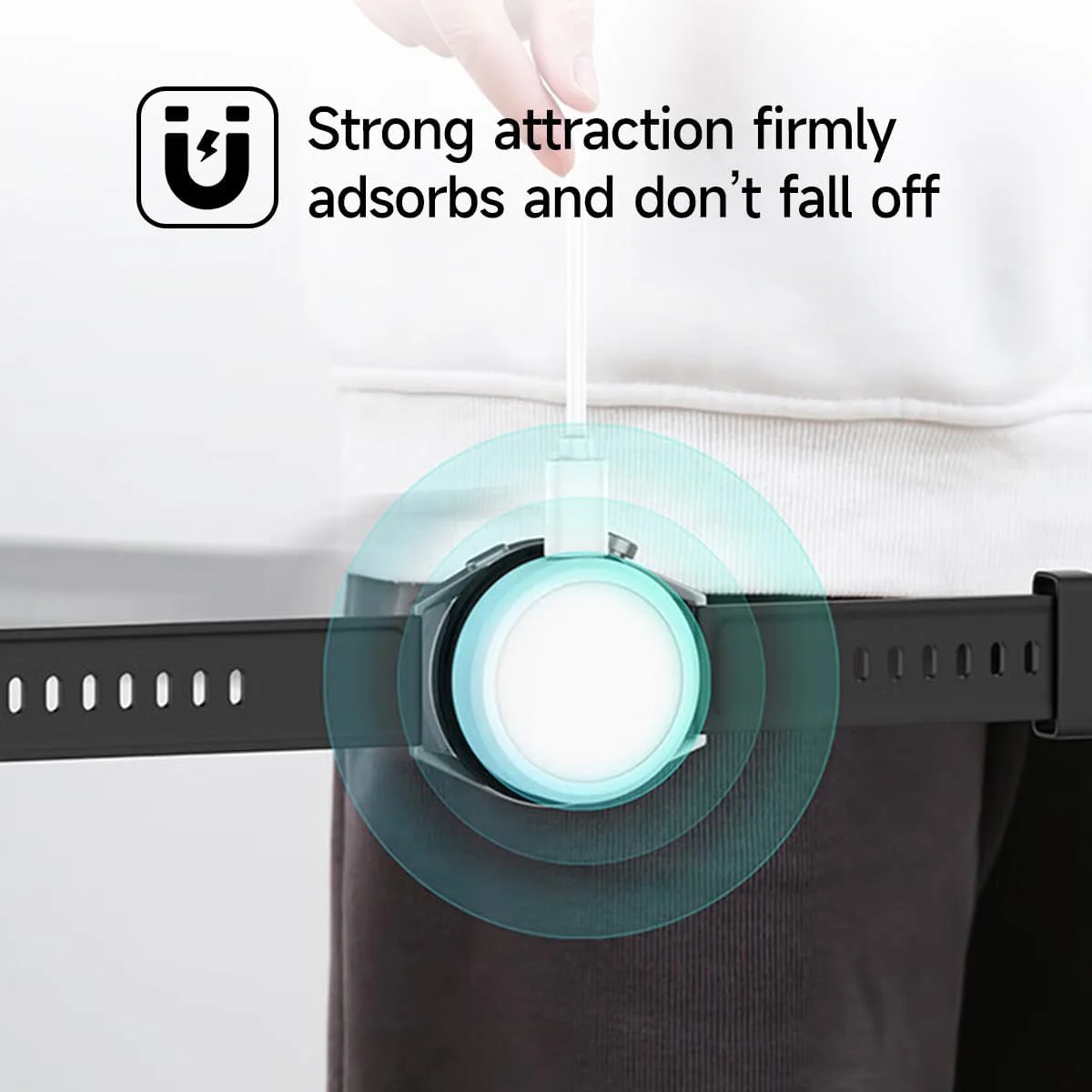 شارژر USB مغناطیسی T Tersely سازگار با ساعت هوشمند Huawei Watch GT2 Pro, GT3/4/5, GT3/4/5 Pro, D2 (سفید)