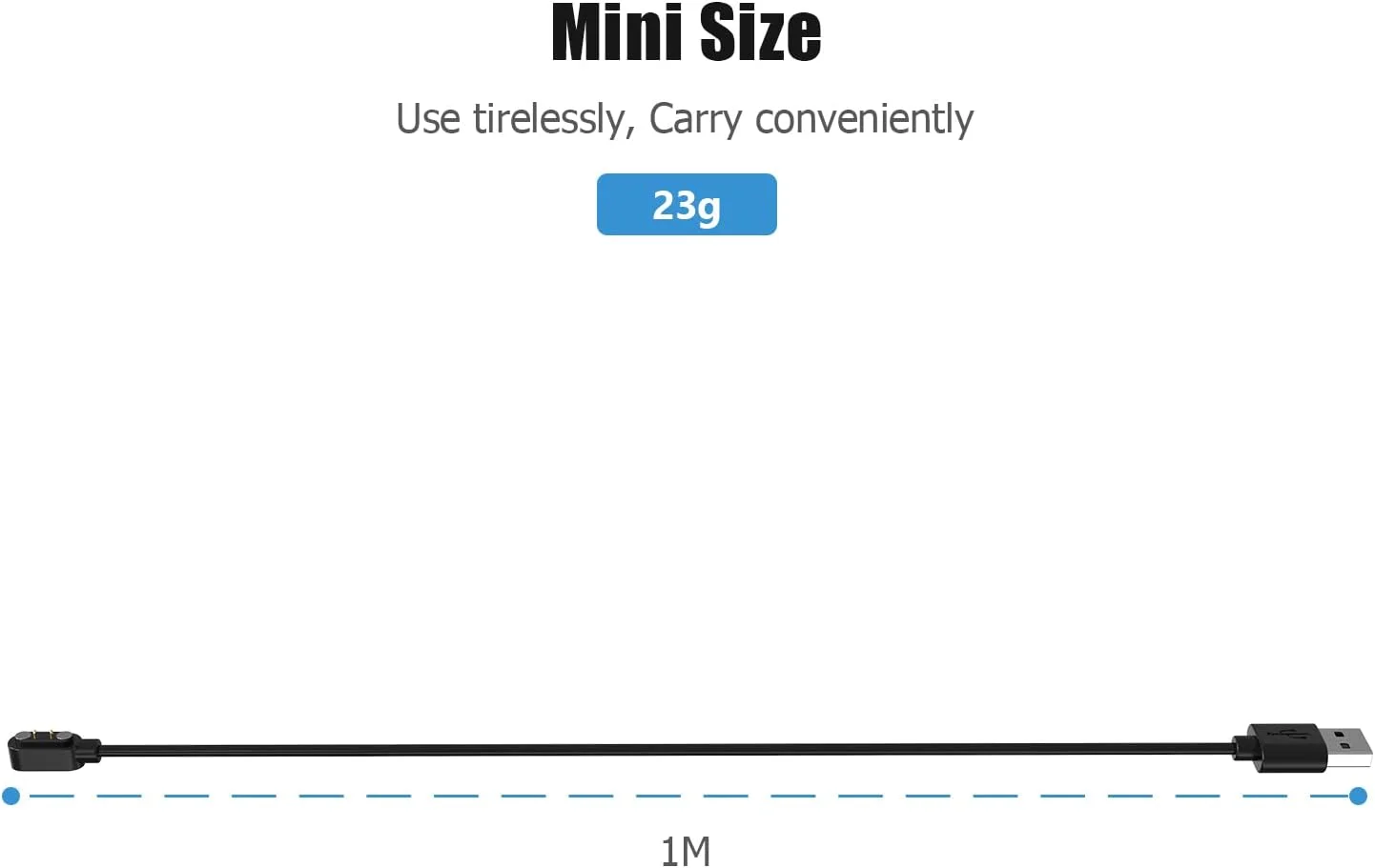 شارژر ساعت هوشمند برای YAMAY VeryFitPro، [2 عدد 1 متری] کابل شارژ USB مغناطیسی جایگزین برای ساعت SW021 SW023 Letsfit ID205L ID205U ID205S SW025 Uwatch 3S 3 2 2S