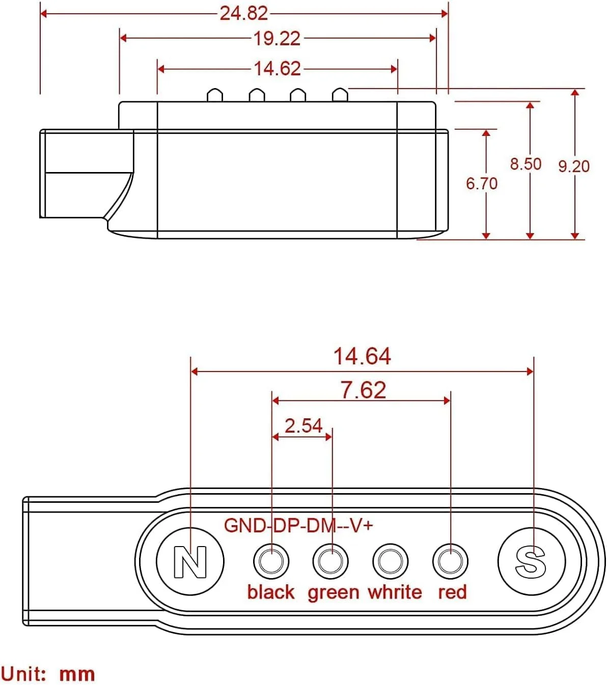 شارژر مغناطیسی جهانی ساعت هوشمند 7.62 میلیمتری، کابل شارژ جایگزین مکشی مغناطیسی 4 پین ساعت هوشمند برای ساعت هوشمند da fit، فاصله شارژ ساعت سازگار 7.5 میلیمتر - 8 میلیمتر شارژر مغناطیسی جهانی ساعت هوشمند 7.62 میلیمتری، کابل شارژ جایگزین مکشی مغناطیسی 4 پین ساعت هوشمند برای ساعت هوشمند da fit، فاصله شارژ ساعت سازگار 7.5 میلیمتر - 8 میلیمتر