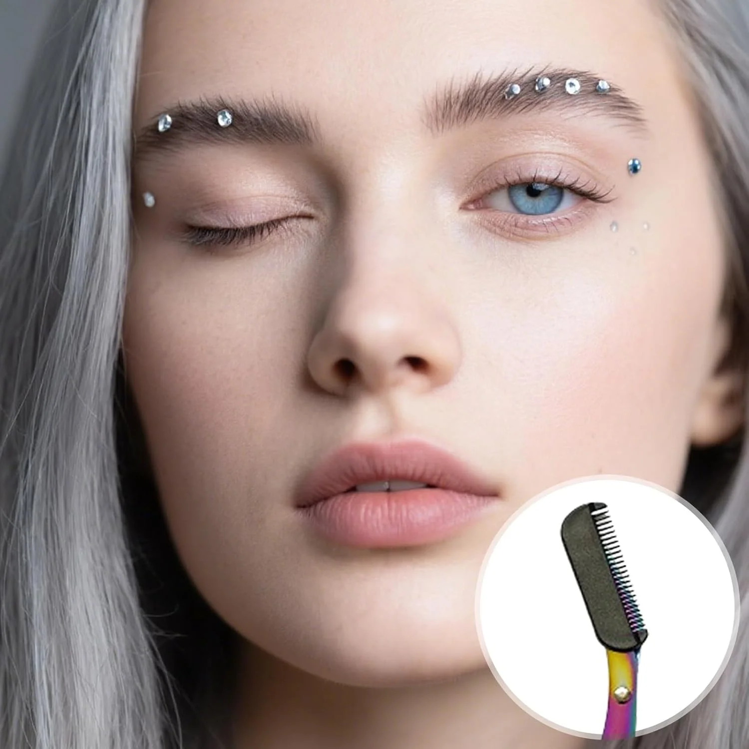 ست ۴ عددی قیچی ابرو به همراه شانه، ابزار حالت دهنده و اصلاح ابرو، تیغ ابرو، مناسب برای آرایش و زیبایی، هدیه برای آقایان و بانوان، مناسب برای بینی، ابرو و ریش ست ۴ عددی قیچی ابرو به همراه شانه، ابزار حالت دهنده و اصلاح ابرو، تیغ ابرو، مناسب برای آرایش و زیبایی، هدیه برای آقایان و بانوان، مناسب برای بینی، ابرو و ریش