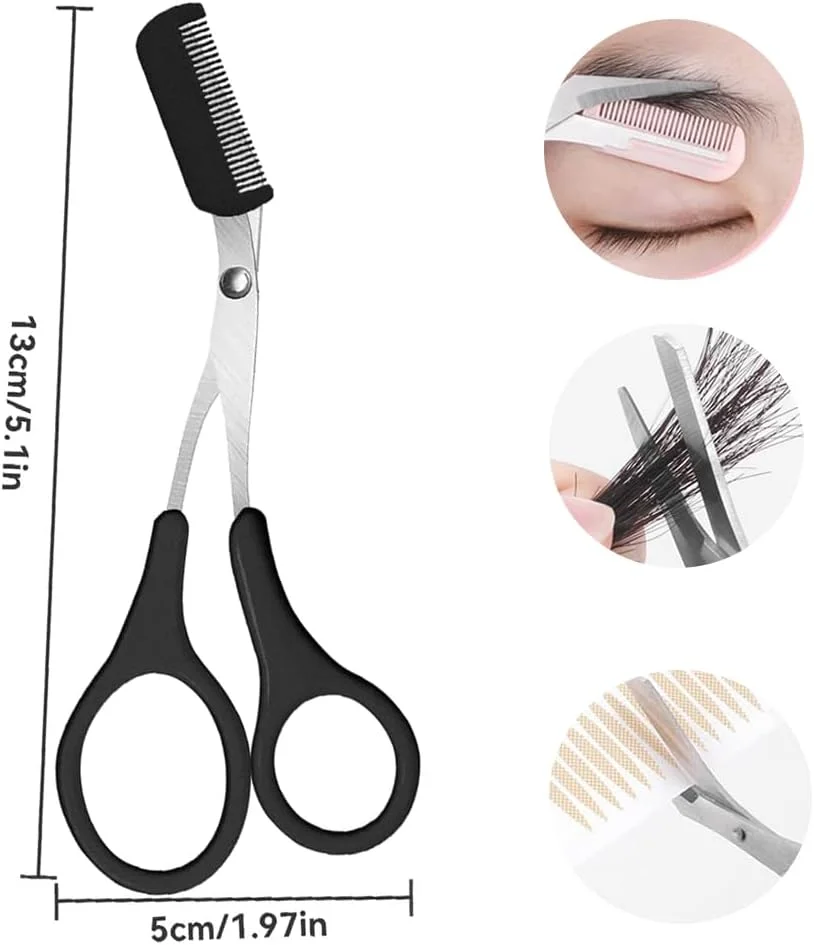 قیچی ابرو با شانه، قیچی ابرو 2 در 1 جدید و ارتقا یافته، تیغ ابرو منحنی استیل ضد زنگ ضد لغزش، هدیه لوازم آرایشی برای مردان و زنان (صورتی) قیچی ابرو با شانه، قیچی ابرو 2 در 1 جدید و ارتقا یافته، تیغ ابرو منحنی استیل ضد زنگ ضد لغزش، هدیه لوازم آرایشی برای مردان و زنان (صورتی)