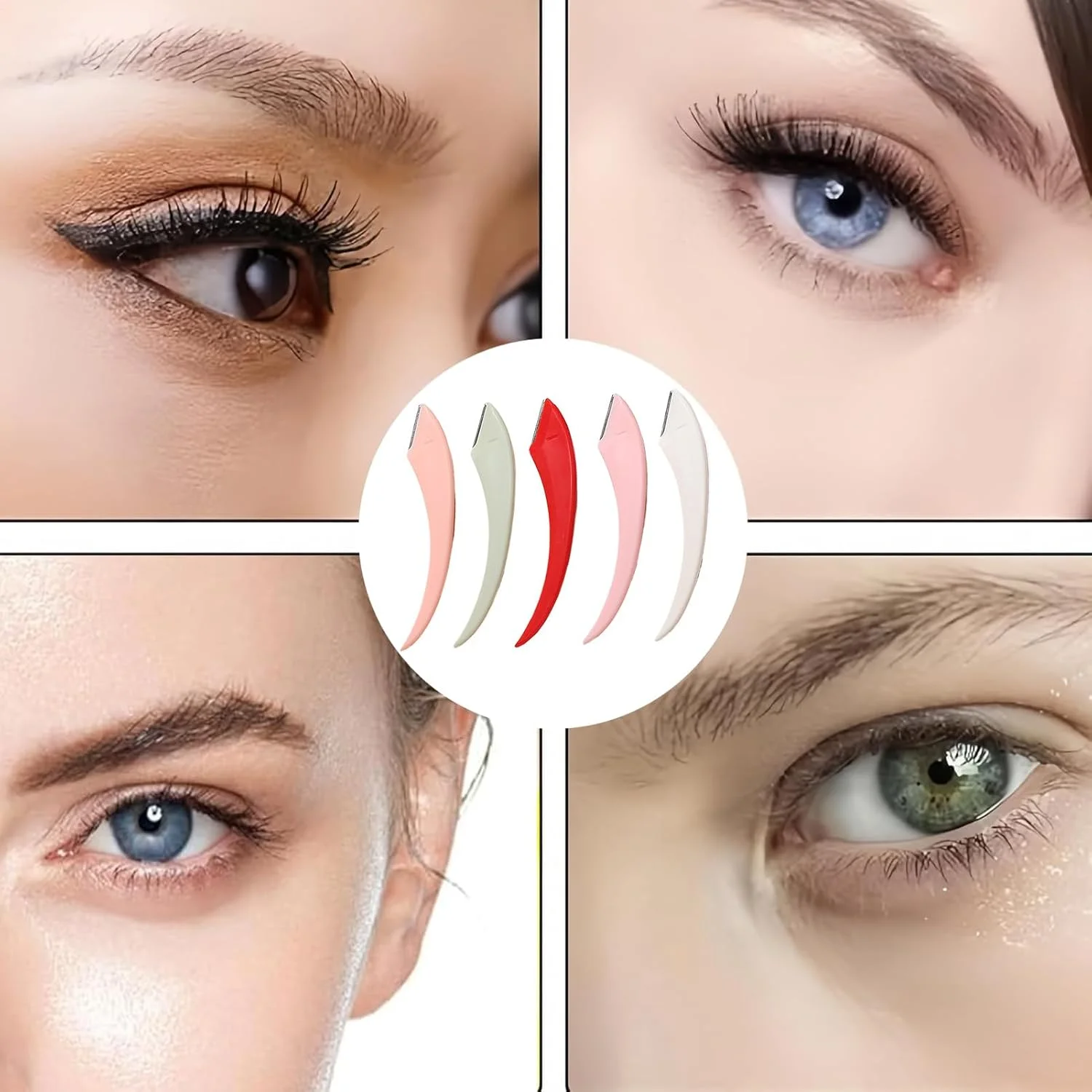 تیغ ابرو - ست 5 عددی دستی اصلاح ابرو زنانه، ابزار آرایشی شکل دهنده قابل استفاده مجدد برای منزل، محل کار، دختران نوجوان، تعطیلات، سالن، آقایان، بانوان و مصارف تجاری تیغ ابرو - ست 5 عددی دستی اصلاح ابرو زنانه، ابزار آرایشی شکل دهنده قابل استفاده مجدد برای منزل، محل کار، دختران نوجوان، تعطیلات، سالن، آقایان، بانوان و مصارف تجاری