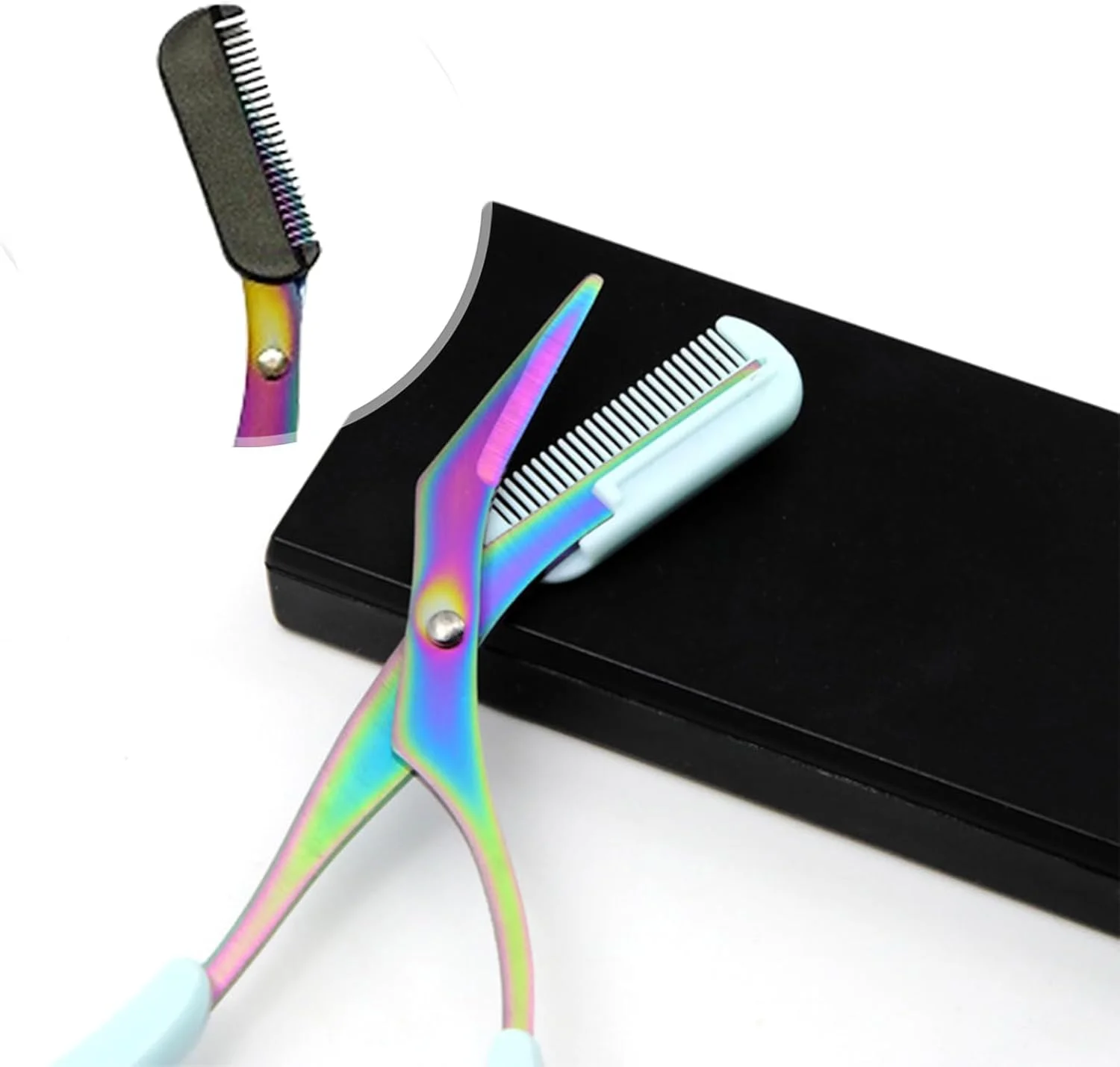 ست ۴ عددی قیچی ابرو به همراه شانه، ابزار حالت دهنده و اصلاح ابرو، تیغ ابرو، مناسب برای آرایش و زیبایی، هدیه برای آقایان و بانوان، مناسب برای بینی، ابرو و ریش ست ۴ عددی قیچی ابرو به همراه شانه، ابزار حالت دهنده و اصلاح ابرو، تیغ ابرو، مناسب برای آرایش و زیبایی، هدیه برای آقایان و بانوان، مناسب برای بینی، ابرو و ریش