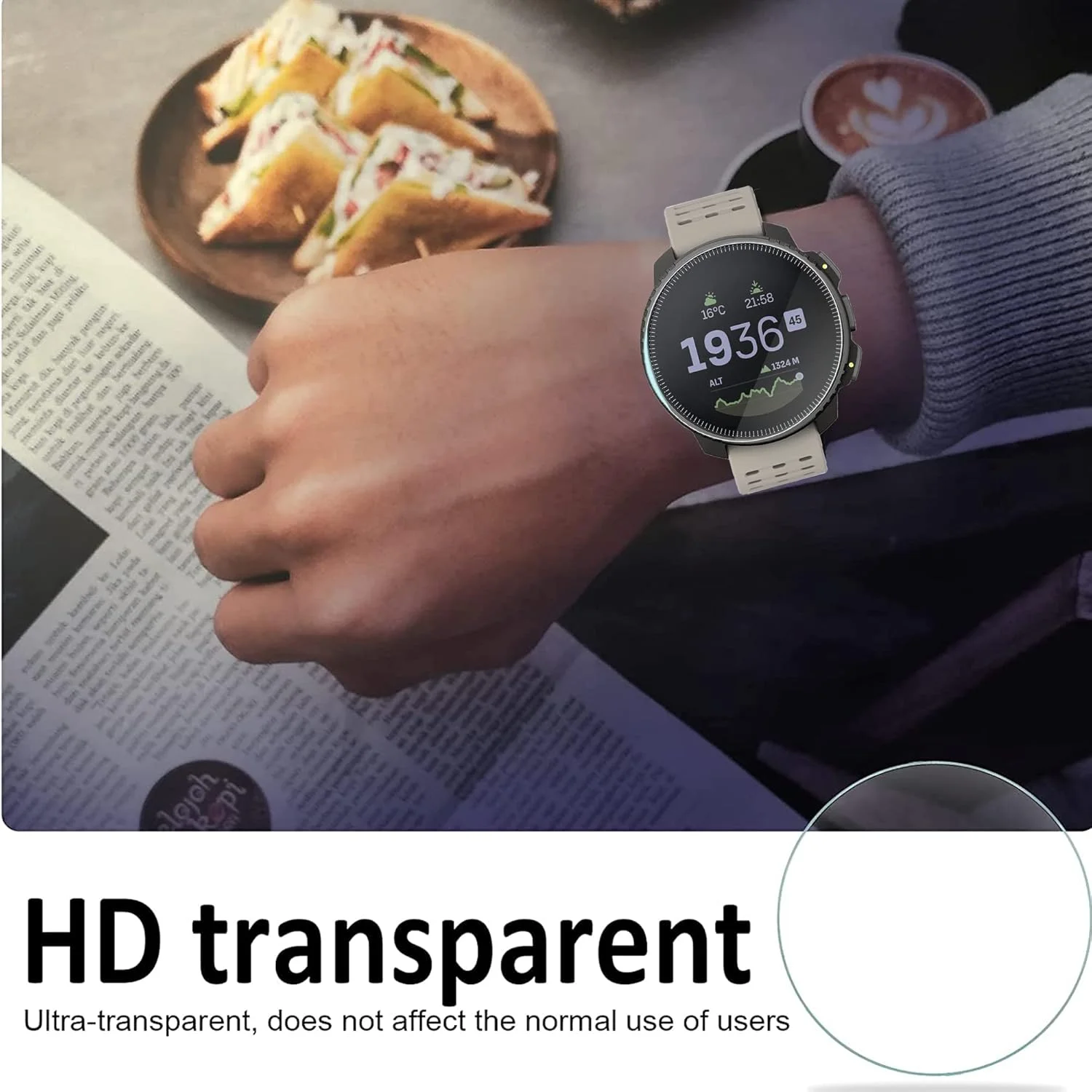 محافظ صفحه نمایش Blueshaweu سازگار با ساعت هوشمند مردانه Haulvean مدل K68 با صفحه نمایش 1.85 اینچی، محافظ صفحه شیشه ای حرارت دیده با سختی 9H [بسته 3 عددی] سازگار با ساعت هوشمند Haulvean K68 (HD)