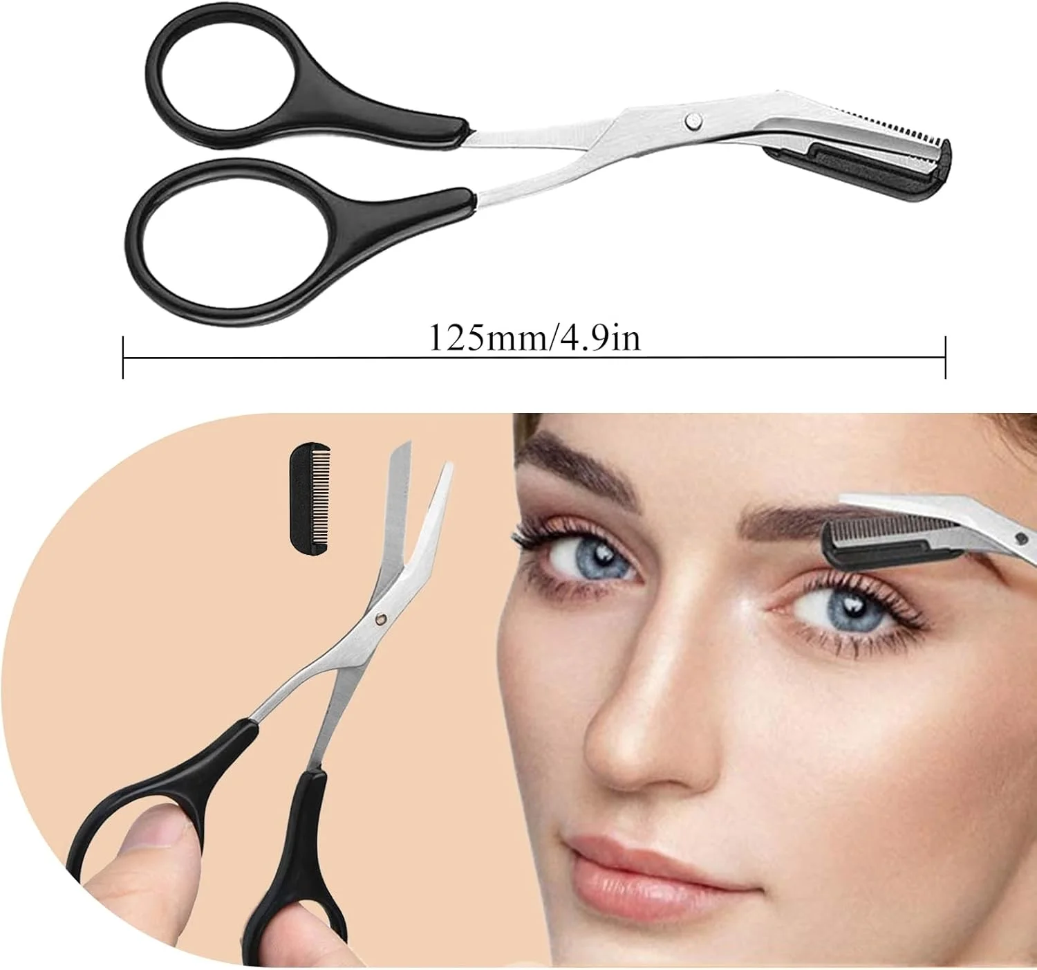 ست فرم دهنده ابرو ElegGlo، مناسب برای همه، ابروها، مژه ها و زیبایی صورت، شامل تیغ اصلاح پلک، قیچی ابرو، قیچی ابرو با شانه، برس برای ابروها ست فرم دهنده ابرو ElegGlo، مناسب برای همه، ابروها، مژه ها و زیبایی صورت، شامل تیغ اصلاح پلک، قیچی ابرو، قیچی ابرو با شانه، برس برای ابروها