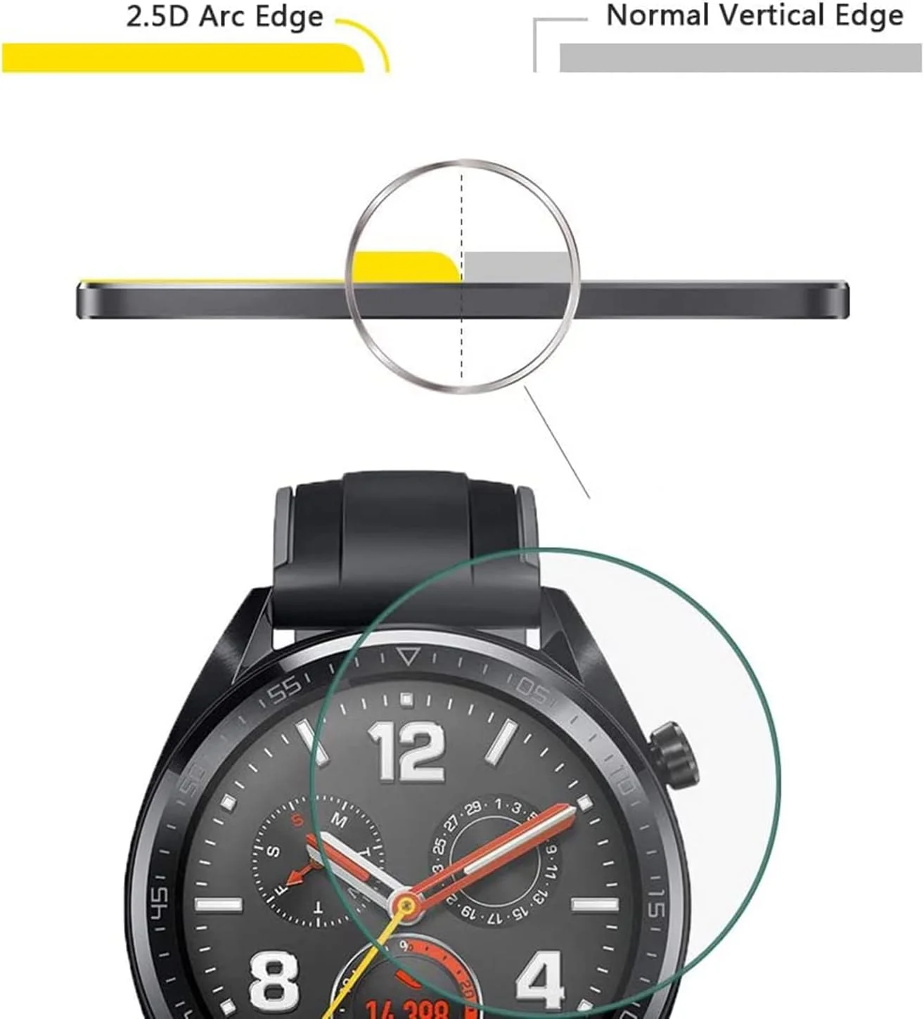 محافظ صفحه نمایش Blueshaweu سازگار با ساعت هوشمند مردانه DEKELIFE مدل AK75 با صفحه نمایش 1.43 اینچی، محافظ صفحه شیشه ای سخت با درجه سختی 9H [بسته 3 عددی] سازگار با ساعت هوشمند DEKELIFE AK75 (HD)