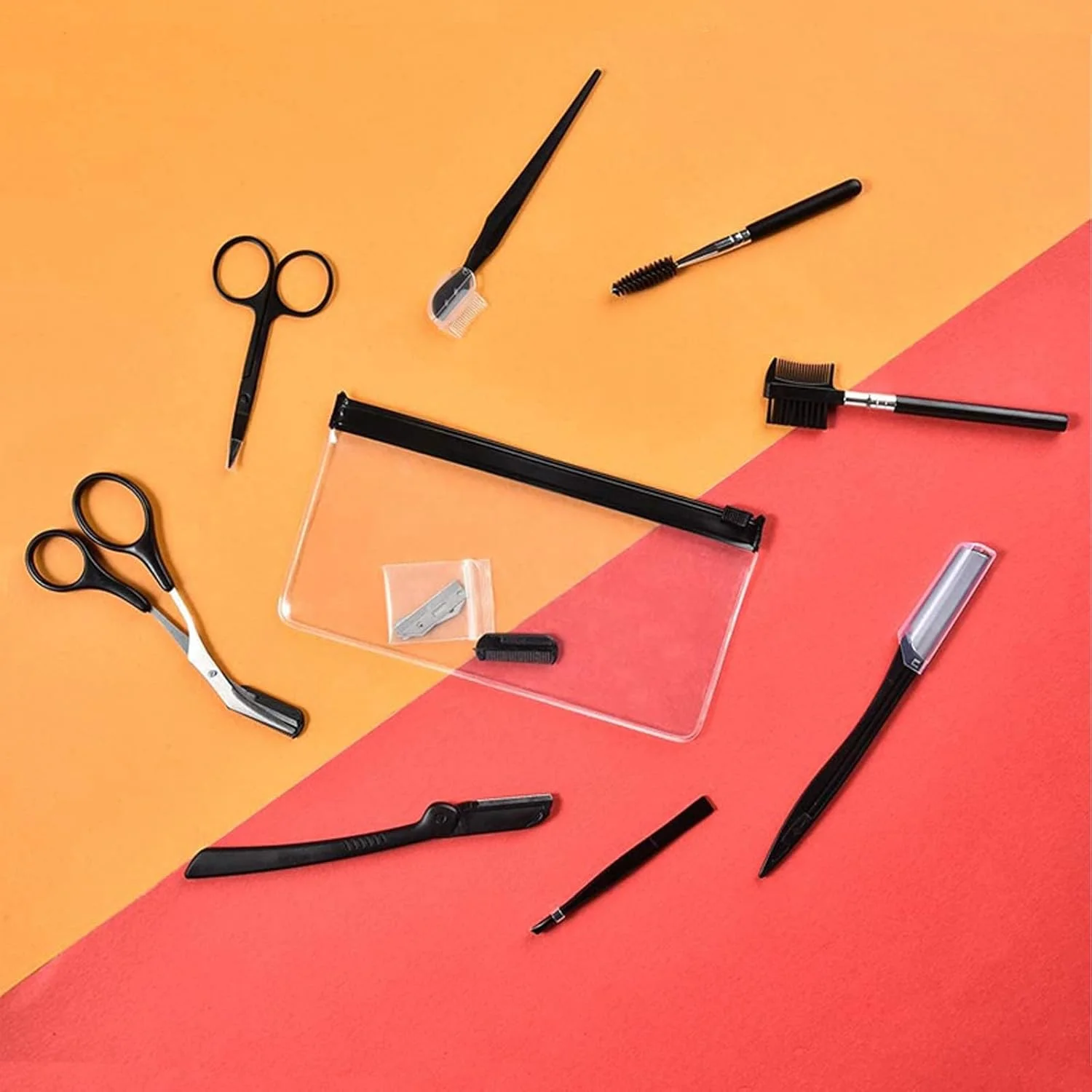 ست فرم دهنده ابرو ElegGlo، مناسب برای همه، ابروها، مژه ها و زیبایی صورت، شامل تیغ اصلاح پلک، قیچی ابرو، قیچی ابرو با شانه، برس برای ابروها ست فرم دهنده ابرو ElegGlo، مناسب برای همه، ابروها، مژه ها و زیبایی صورت، شامل تیغ اصلاح پلک، قیچی ابرو، قیچی ابرو با شانه، برس برای ابروها