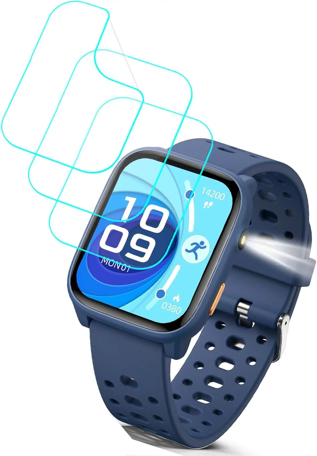 محافظ صفحه نمایش فوتاوی برای ساعت هوشمند ModaWin Smart Watch W98، بسته 3 عددی، فیلم PET نرم و شفاف HD، ضد اثر انگشت، ضد خش، بدون حباب، سازگار با ساعت هوشمند MgaoLo ModaWin W98 Kids