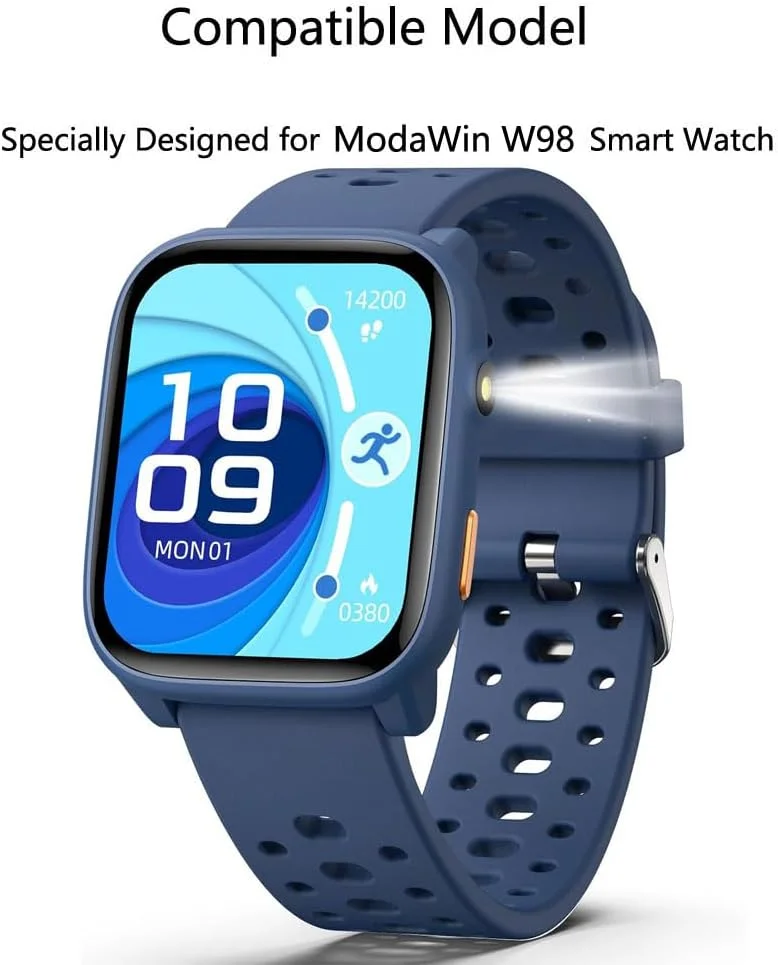 محافظ صفحه نمایش فوتاوی برای ساعت هوشمند ModaWin Smart Watch W98، بسته 3 عددی، فیلم PET نرم و شفاف HD، ضد اثر انگشت، ضد خش، بدون حباب، سازگار با ساعت هوشمند MgaoLo ModaWin W98 Kids