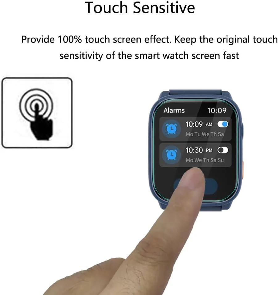 محافظ صفحه نمایش فوتاوی برای ساعت هوشمند ModaWin Smart Watch W98، بسته 3 عددی، فیلم PET نرم و شفاف HD، ضد اثر انگشت، ضد خش، بدون حباب، سازگار با ساعت هوشمند MgaoLo ModaWin W98 Kids