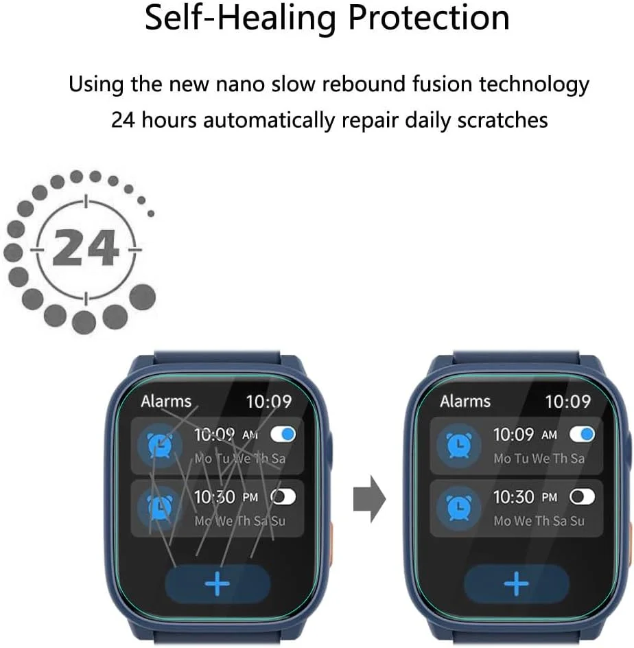 محافظ صفحه نمایش فوتاوی برای ساعت هوشمند ModaWin Smart Watch W98، بسته 3 عددی، فیلم PET نرم و شفاف HD، ضد اثر انگشت، ضد خش، بدون حباب، سازگار با ساعت هوشمند MgaoLo ModaWin W98 Kids