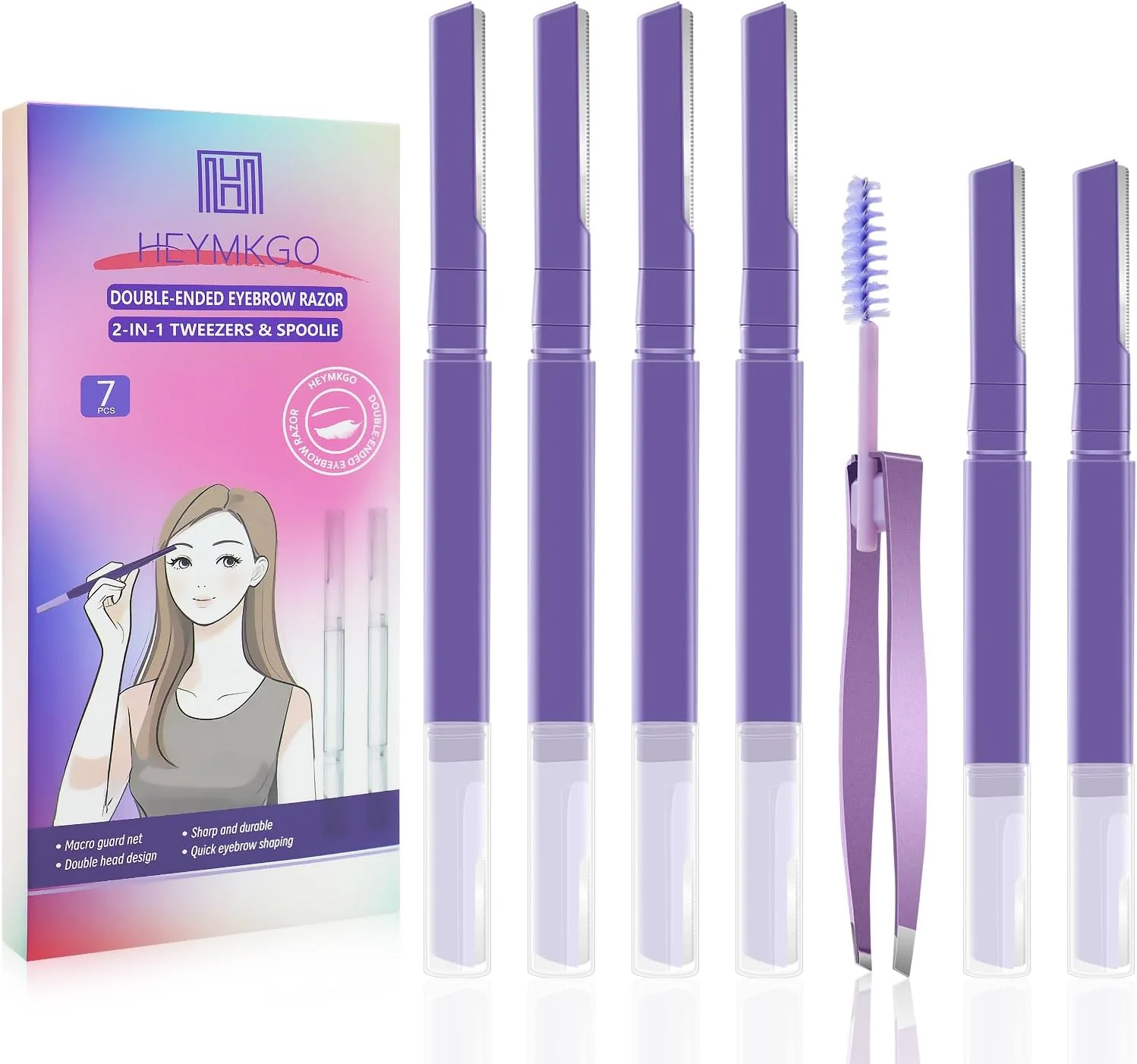 تیغ ابرو زنانه، کیت اصلاح ابرو با موچین و برس 2 در 1، تیغ های درماپلنینگ دو لبه برای صورت و ابرو، میکرو تیغ دقیق، موبر بدون درد و شکل دهنده ابرو تیغ ابرو زنانه، کیت اصلاح ابرو با موچین و برس 2 در 1، تیغ های درماپلنینگ دو لبه برای صورت و ابرو، میکرو تیغ دقیق، موبر بدون درد و شکل دهنده ابرو