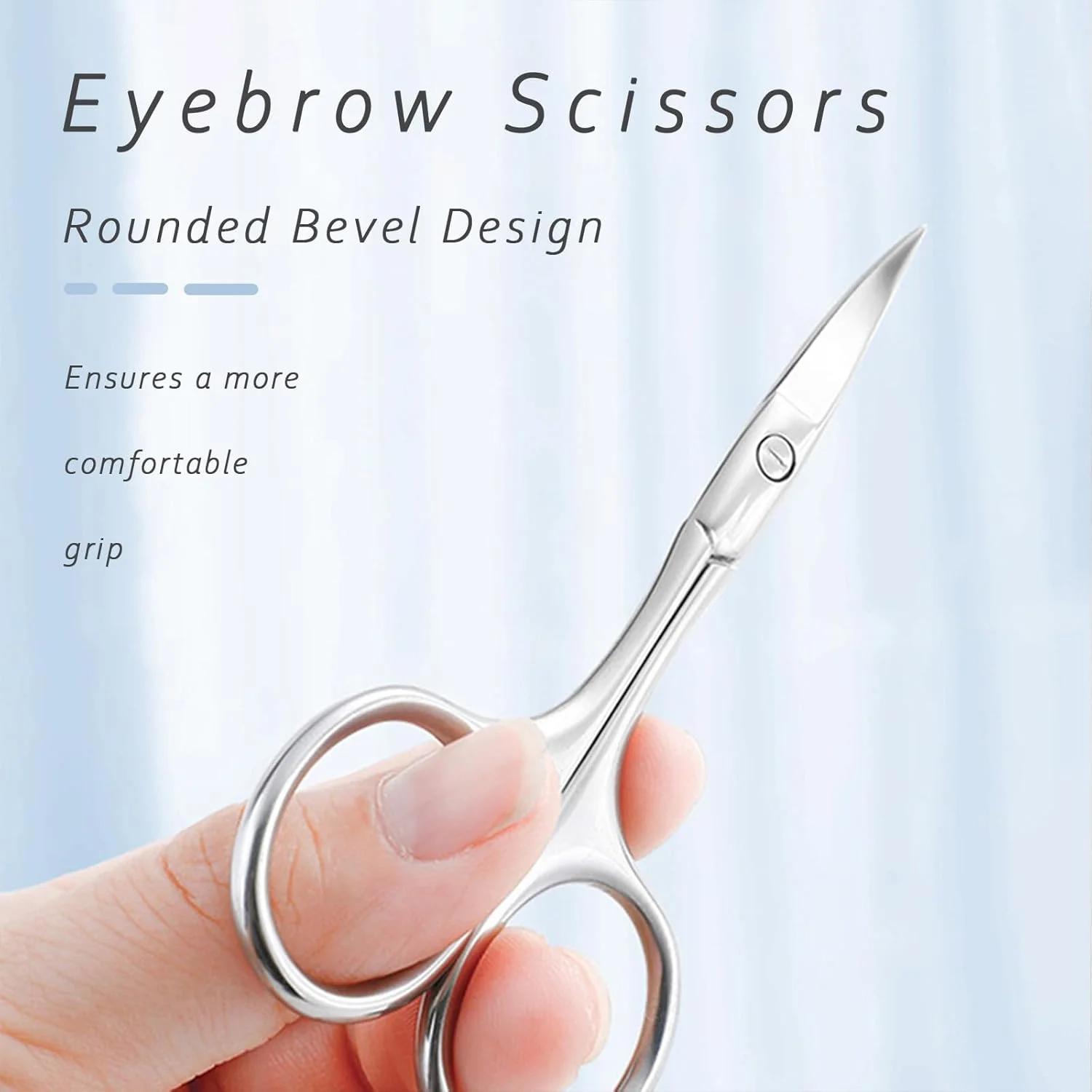 قیچی پیرایش موی صورت 2 عددی برای آقایان و بانوان، ابرو، موی بینی، سبیل، ریش، مژه، کیت اصلاح گوش - قیچی های نوک گرد و منحنی ایمن (نقره ای) قیچی پیرایش موی صورت 2 عددی برای آقایان و بانوان، ابرو، موی بینی، سبیل، ریش، مژه، کیت اصلاح گوش - قیچی های نوک گرد و منحنی ایمن (نقره ای)