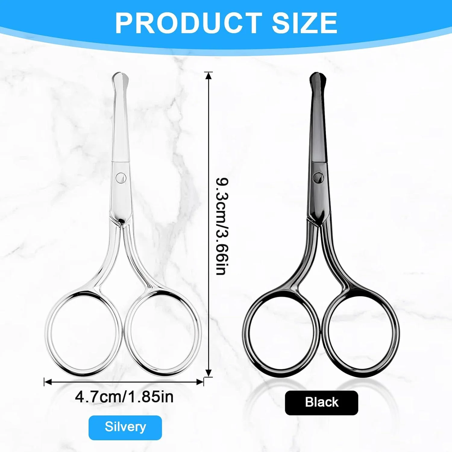 قیچی موی بینی Gjinxi بسته 2 عددی، قیچی ایمنی ابرو، موزن بینی برای مردان و زنان، قیچی با نوک گرد، موزن ابرو، قیچی کوچک مسافرتی برای اصلاح موهای صورت قیچی موی بینی Gjinxi بسته 2 عددی، قیچی ایمنی ابرو، موزن بینی برای مردان و زنان، قیچی با نوک گرد، موزن ابرو، قیچی کوچک مسافرتی برای اصلاح موهای صورت