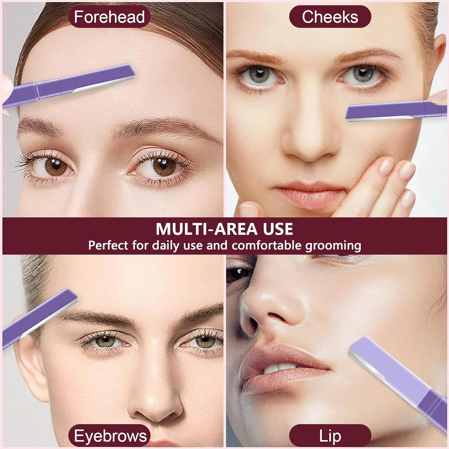 تیغ ابرو زنانه، کیت اصلاح ابرو با موچین و برس 2 در 1، تیغ های درماپلنینگ دو لبه برای صورت و ابرو، میکرو تیغ دقیق، موبر بدون درد و شکل دهنده ابرو تیغ ابرو زنانه، کیت اصلاح ابرو با موچین و برس 2 در 1، تیغ های درماپلنینگ دو لبه برای صورت و ابرو، میکرو تیغ دقیق، موبر بدون درد و شکل دهنده ابرو