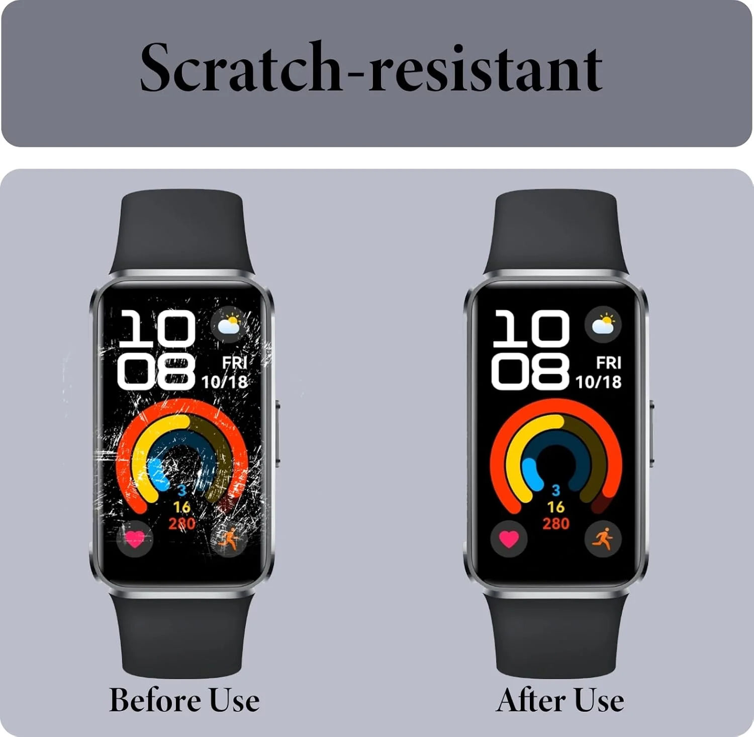 محافظ صفحه نمایش مورمور [بسته 3 عددی] برای ساعت هوشمند HUAWEI Band 10، فیلم محافظ صفحه نمایش نرم PET ضد خش منحنی سه بعدی HD شفاف، [پوشش کامل] حساس به لمس