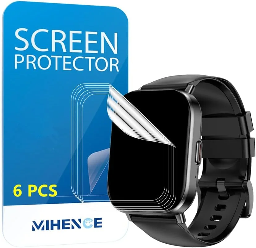 محافظ صفحه نمایش MIHENCE سازگار با ساعت هوشمند ganopterygon 2.01 اینچی مدل G128، فیلم محافظ TPU HD سازگار با ساعت هوشمند 2.01 اینچی G128 (6 عدد)