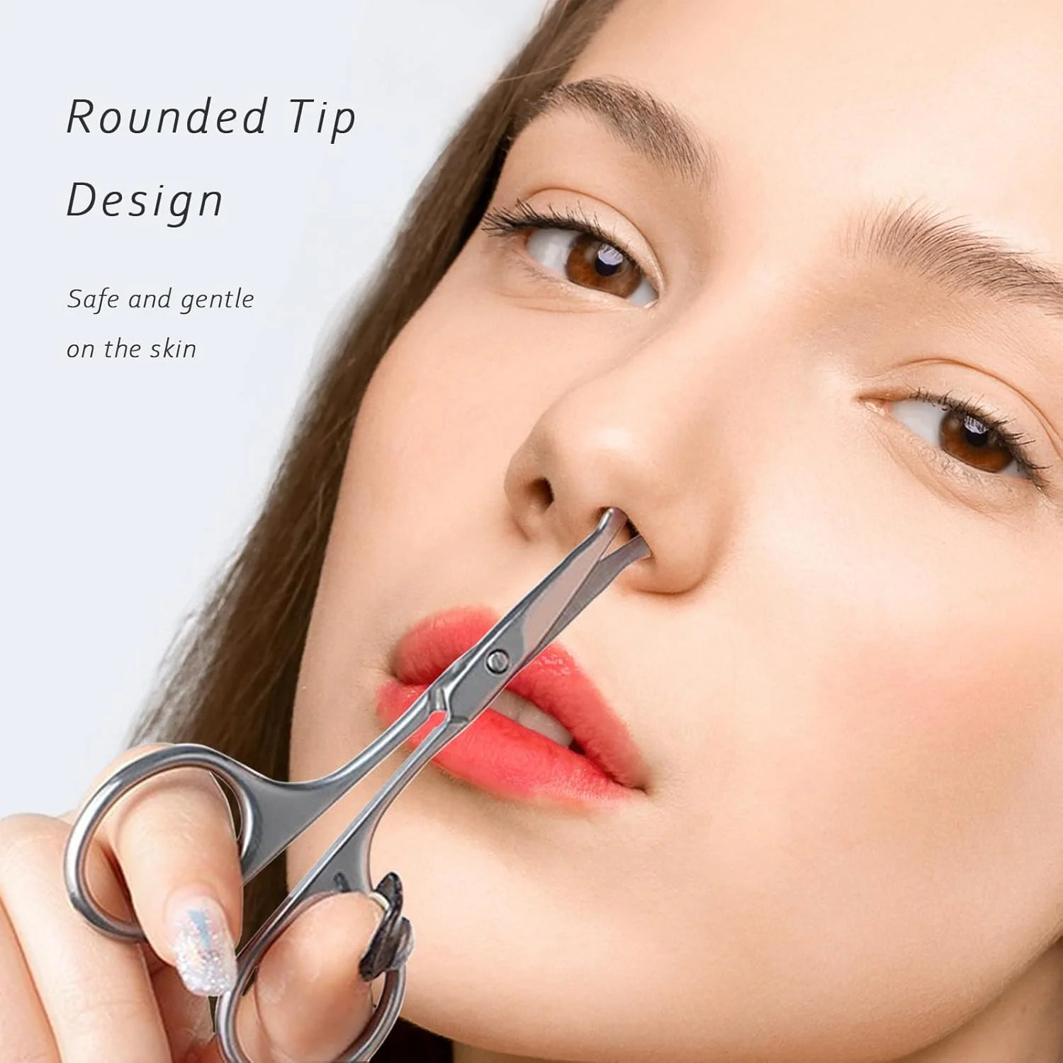 قیچی پیرایش موی صورت 2 عددی برای آقایان و بانوان، ابرو، موی بینی، سبیل، ریش، مژه، کیت اصلاح گوش - قیچی های نوک گرد و منحنی ایمن (نقره ای) قیچی پیرایش موی صورت 2 عددی برای آقایان و بانوان، ابرو، موی بینی، سبیل، ریش، مژه، کیت اصلاح گوش - قیچی های نوک گرد و منحنی ایمن (نقره ای)