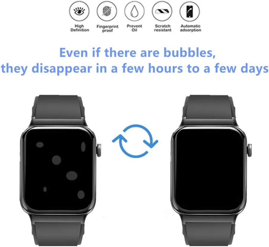 محافظ صفحه نمایش MIHENCE برای ساعت هوشمند T50S با صفحه نمایش 1.85 اینچی، محافظ صفحه نمایش TPU HD سازگار با uaue T50S / VKROBAG T50S / Donerton T50H ساعت هوشمند 1.85 اینچی [بسته 6 عددی]