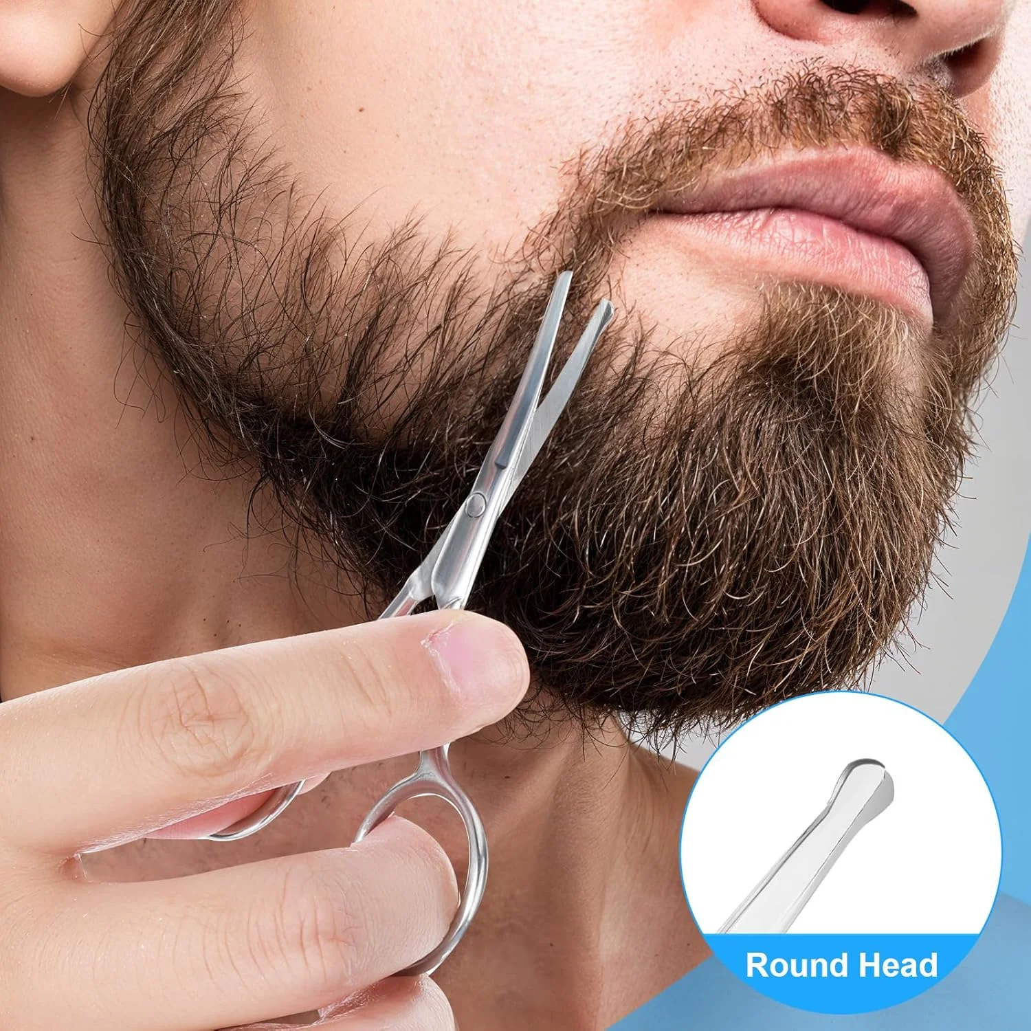 قیچی موی بینی Gjinxi بسته 2 عددی، قیچی ایمنی ابرو، موزن بینی برای مردان و زنان، قیچی با نوک گرد، موزن ابرو، قیچی کوچک مسافرتی برای اصلاح موهای صورت قیچی موی بینی Gjinxi بسته 2 عددی، قیچی ایمنی ابرو، موزن بینی برای مردان و زنان، قیچی با نوک گرد، موزن ابرو، قیچی کوچک مسافرتی برای اصلاح موهای صورت