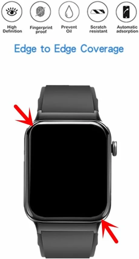 محافظ صفحه نمایش MIHENCE برای ساعت هوشمند T50S با صفحه نمایش 1.85 اینچی، محافظ صفحه نمایش TPU HD سازگار با uaue T50S / VKROBAG T50S / Donerton T50H ساعت هوشمند 1.85 اینچی [بسته 6 عددی]