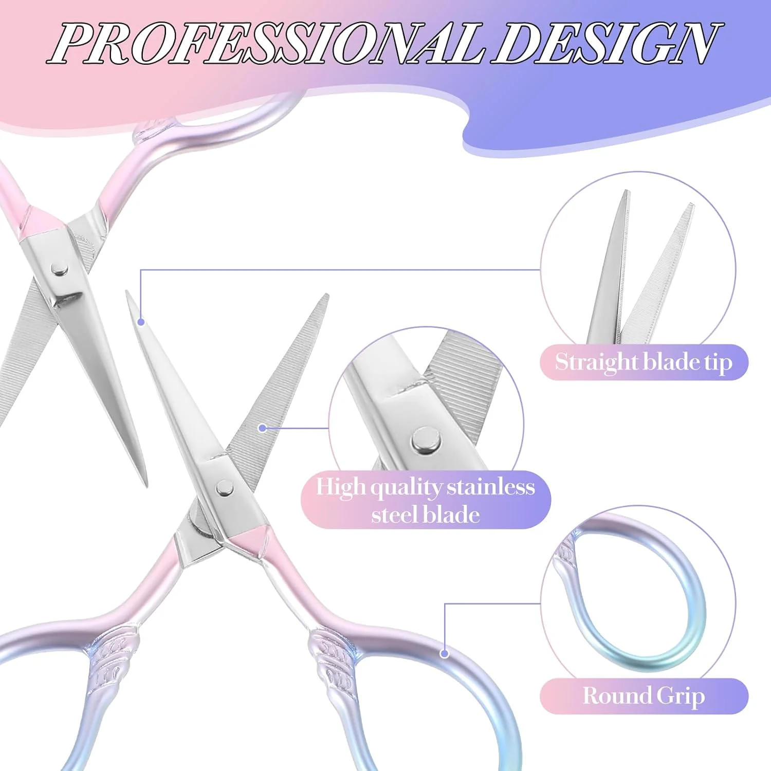 قیچی ابرو Gjinxi، قیچی اصلاح ابرو حرفه ای برای زنان، قیچی زیبایی کوچک، قیچی آرایشی، قیچی اصلاح ابرو برای موهای صورت، ابرو، ریش، گوش و بینی قیچی ابرو Gjinxi، قیچی اصلاح ابرو حرفه ای برای زنان، قیچی زیبایی کوچک، قیچی آرایشی، قیچی اصلاح ابرو برای موهای صورت، ابرو، ریش، گوش و بینی